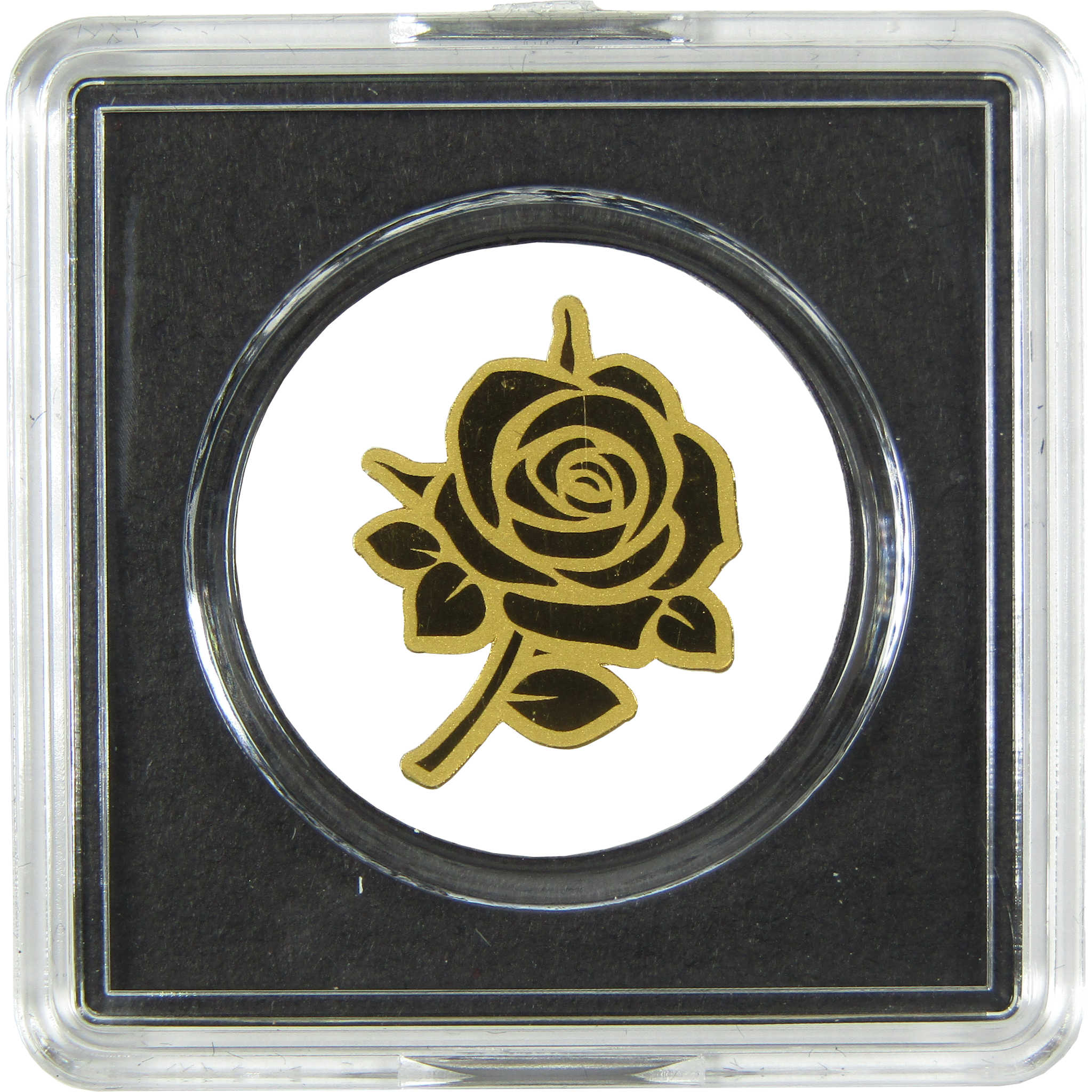 For You Rose in Bloom 1/1000 oz .999 Gold Bar Uncirculated COA