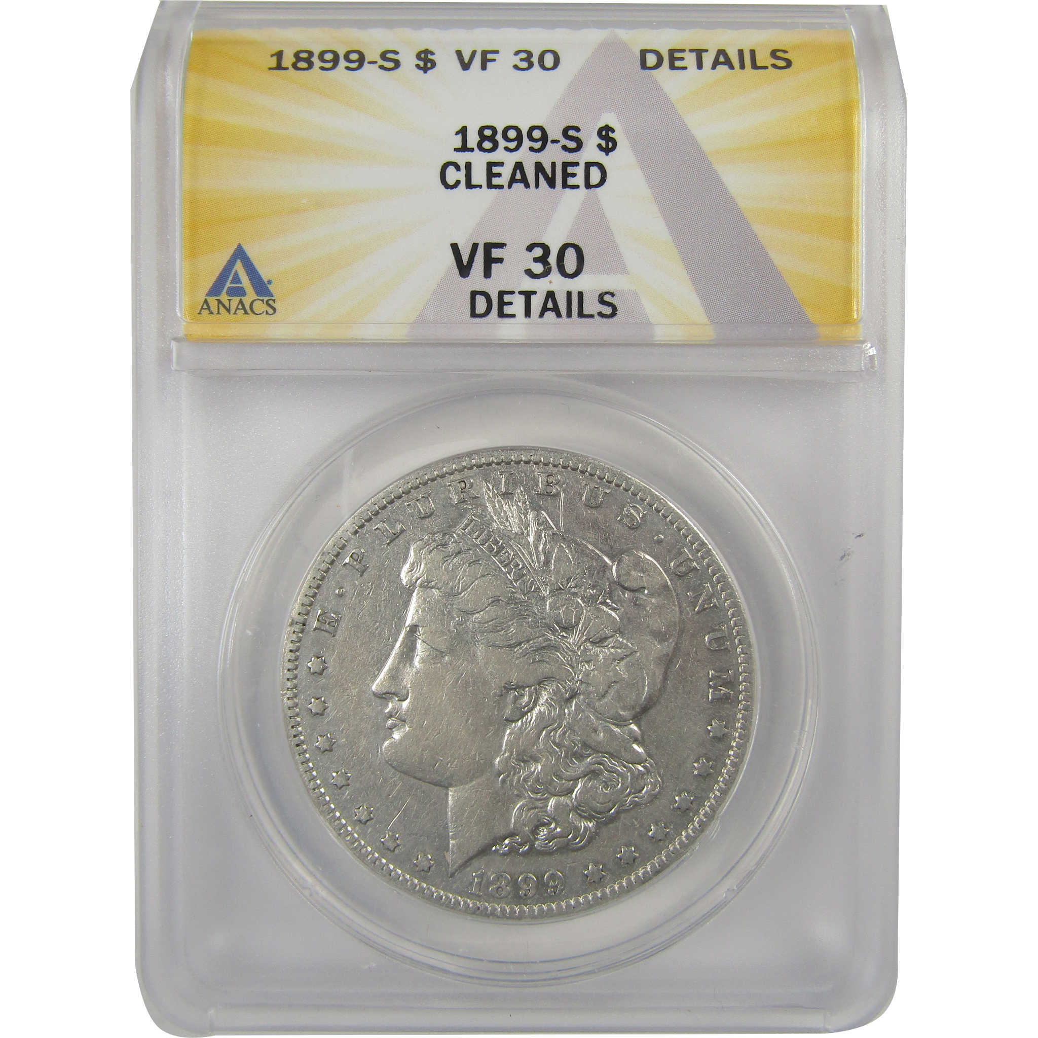 1899 S Morgan Dollar VF 30 Details ANACS Silver $1 Coin SKU:I20372 - Morgan coin - Morgan silver dollar - Morgan silver dollar for sale - Profile Coins & Collectibles