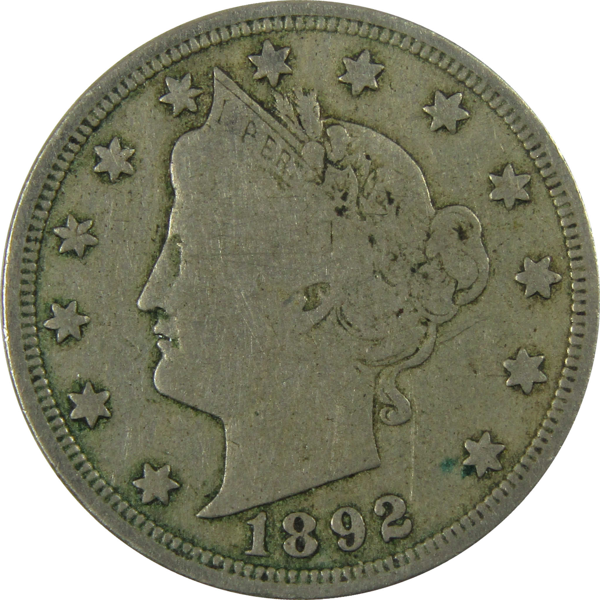 1892 Liberty Head V Nickel VG Very Good 5c Coin Collectible SKU:I27869