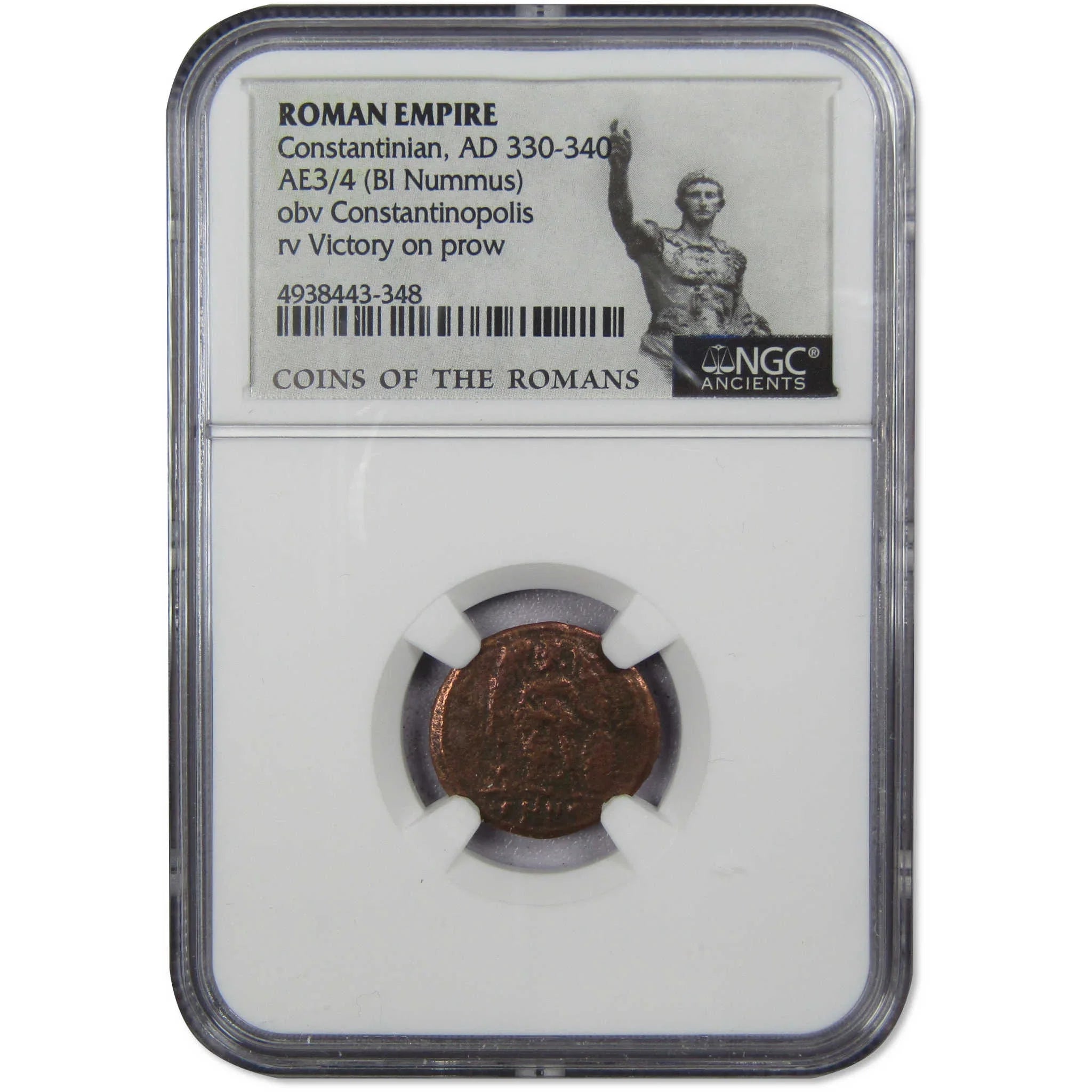 AD 330-40 Constantinian Roman Empire Copper Nummus AE3/4 NGC SKU:OPC49