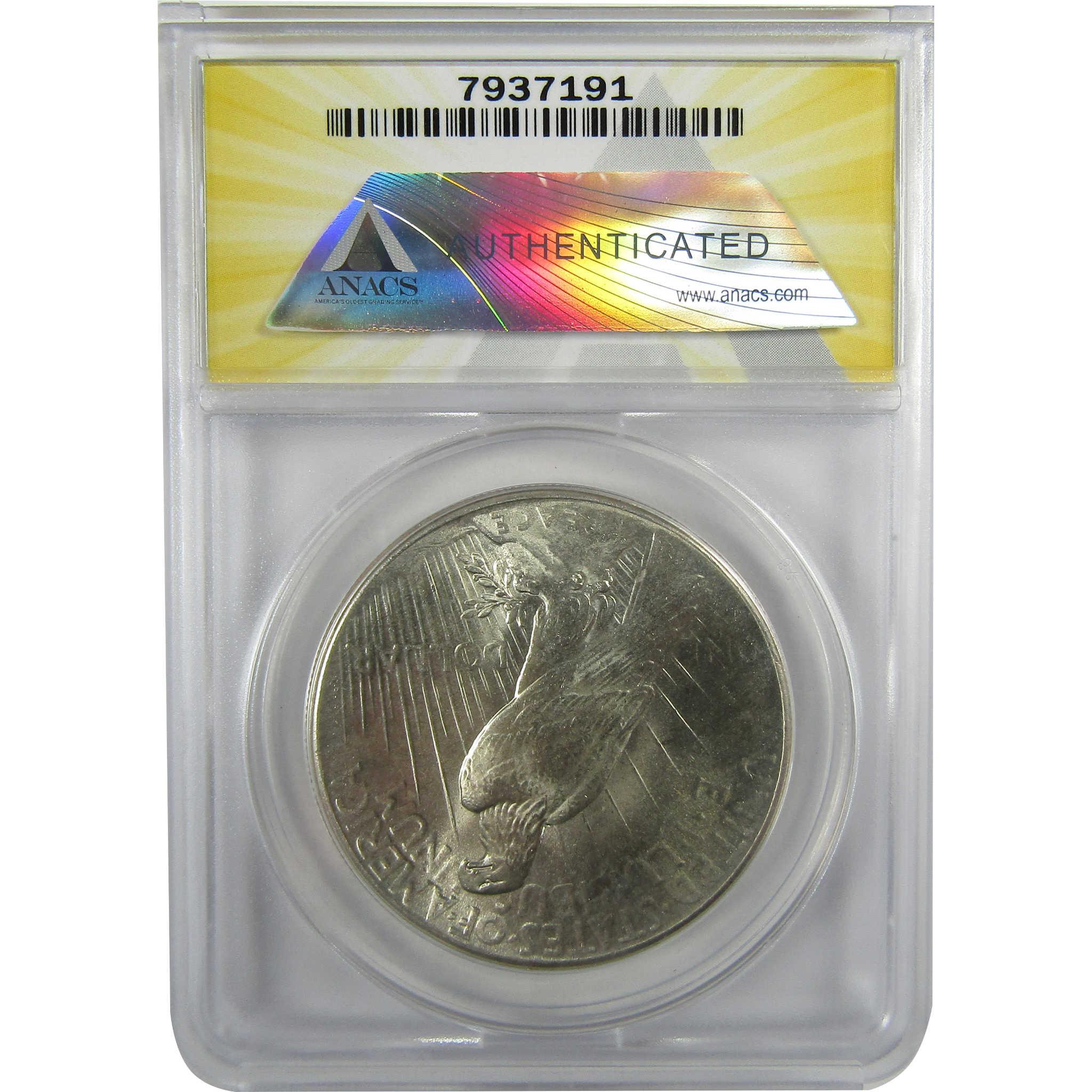 1925 Peace Silver Dollar MS 64 ANACS Uncirculated $1 CoinSKU:I28075