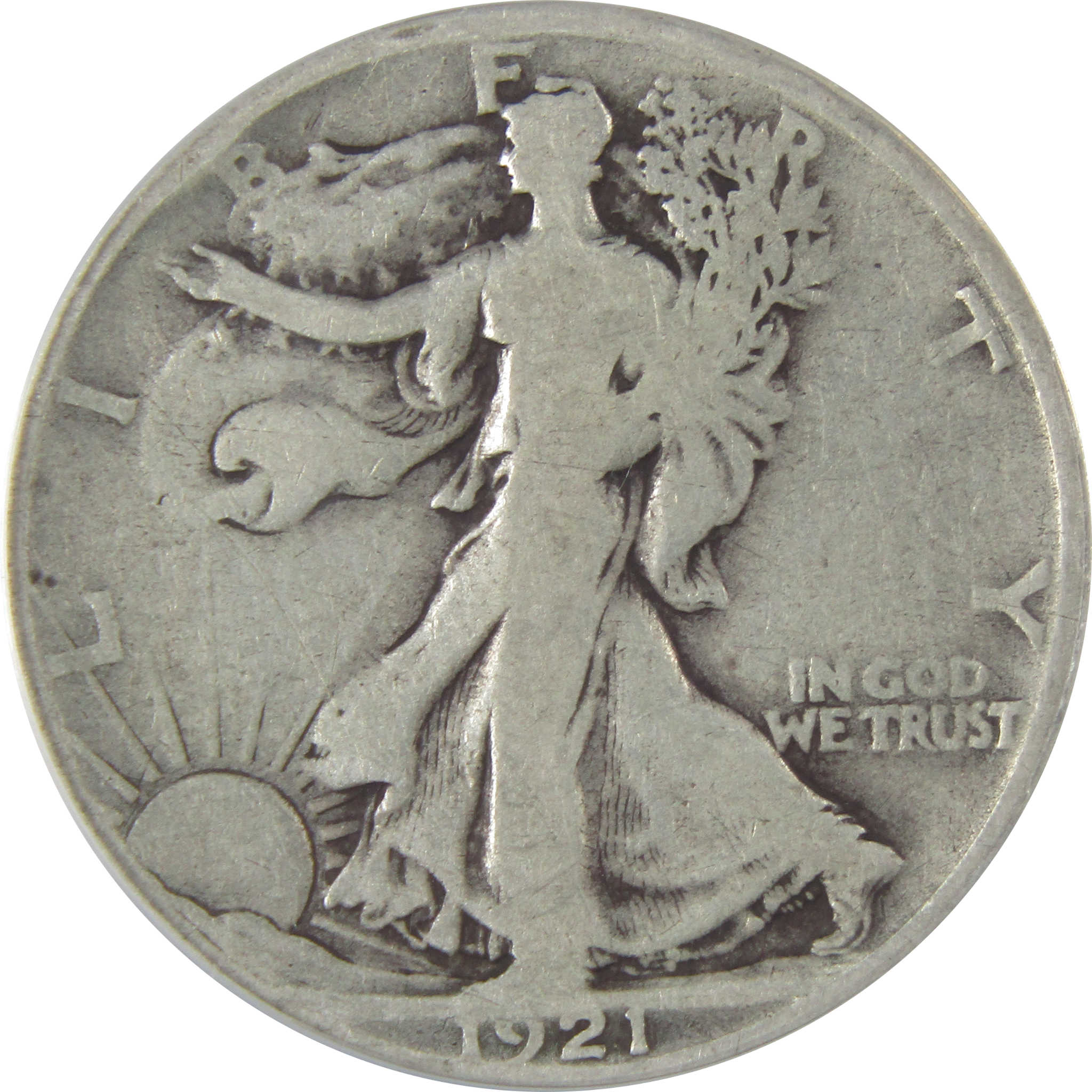 1921 S Liberty Walking Half Dollar G 6 ANACS Silver 50c Coin SKU:CP122