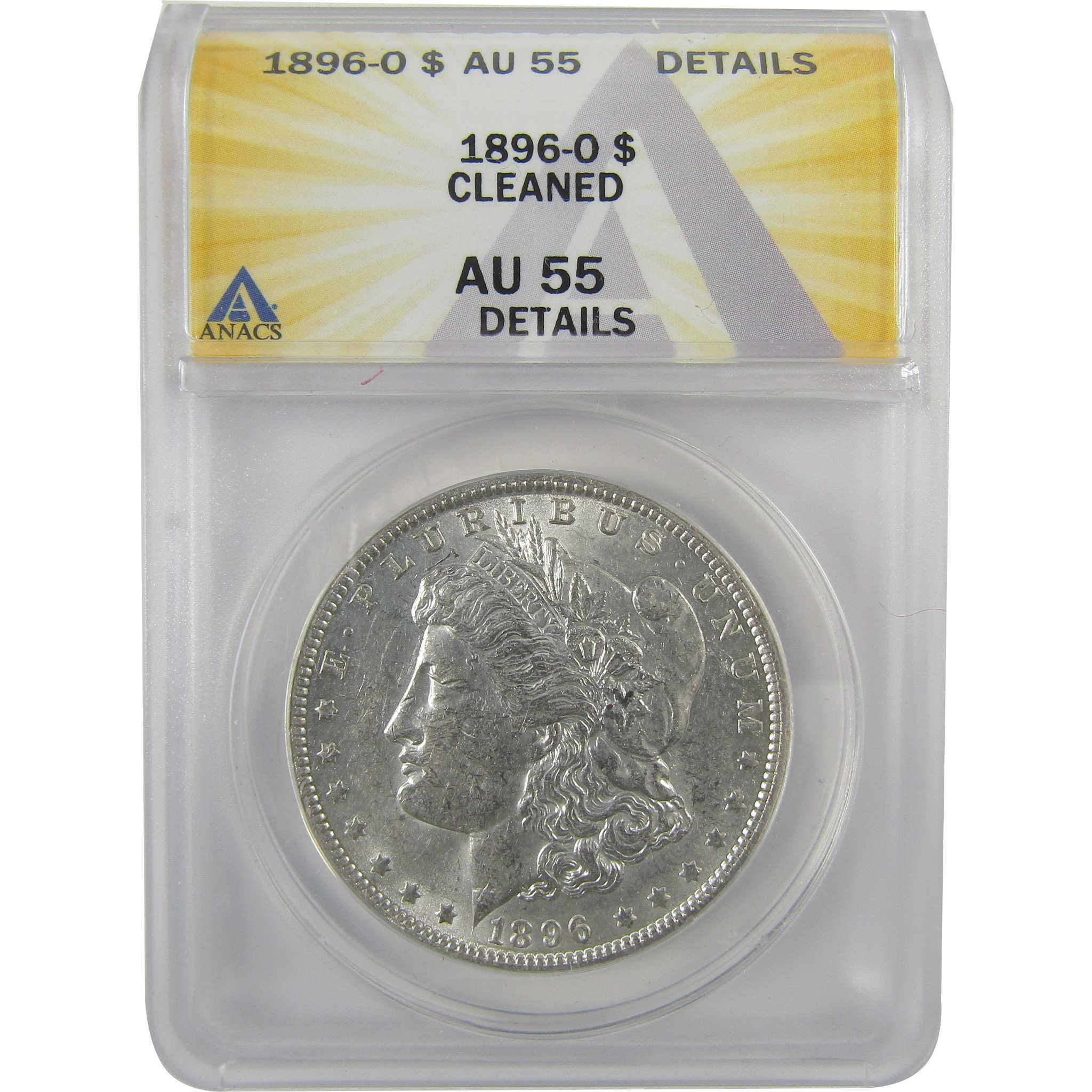 1896 O Morgan Dollar AU 55 Details ANACS Silver $1 Coin SKU:I18992 - Morgan coin - Morgan silver dollar - Morgan silver dollar for sale - Profile Coins & Collectibles