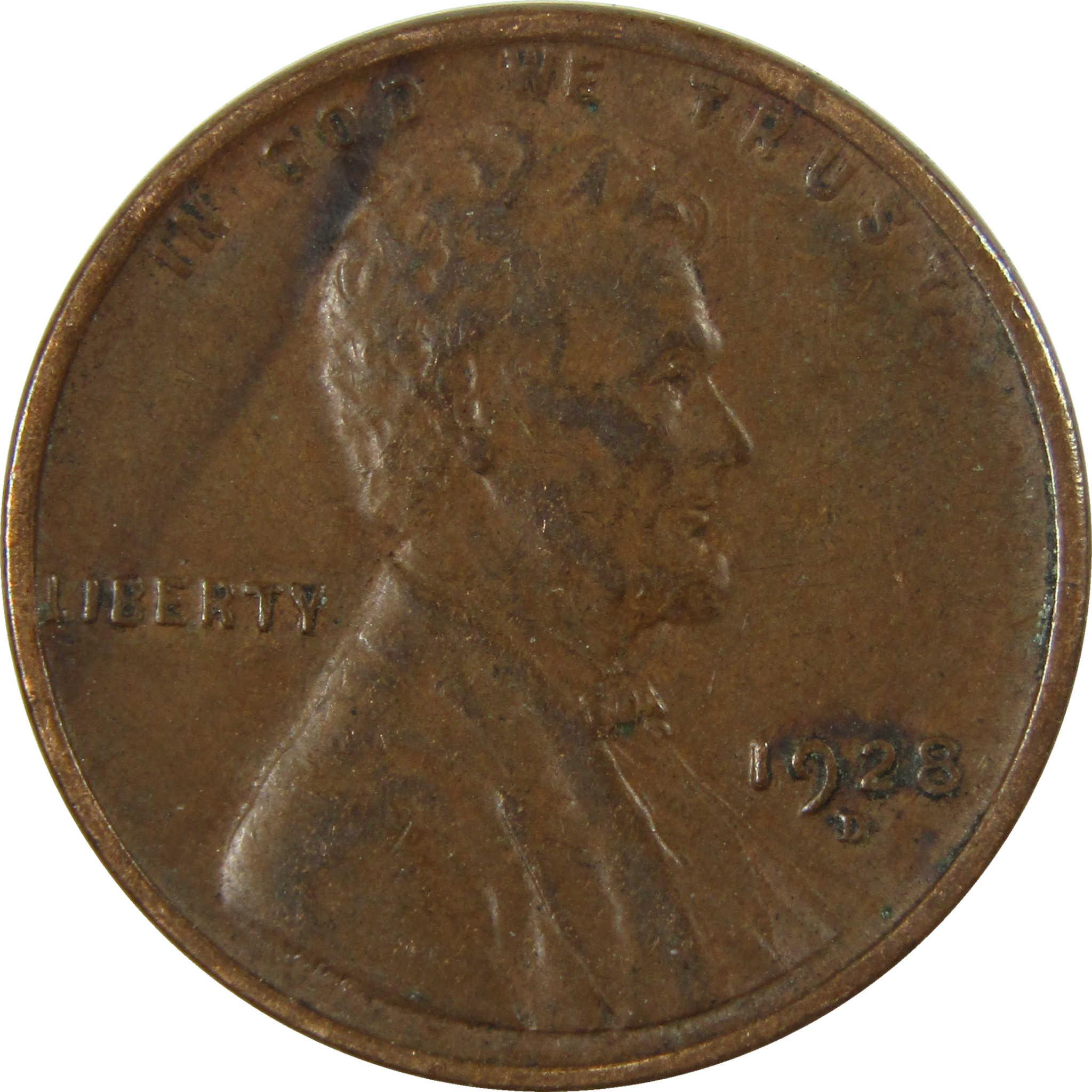 1928 D Lincoln Wheat Cent VF Very Fine Penny 1c Coin SKU:I27599