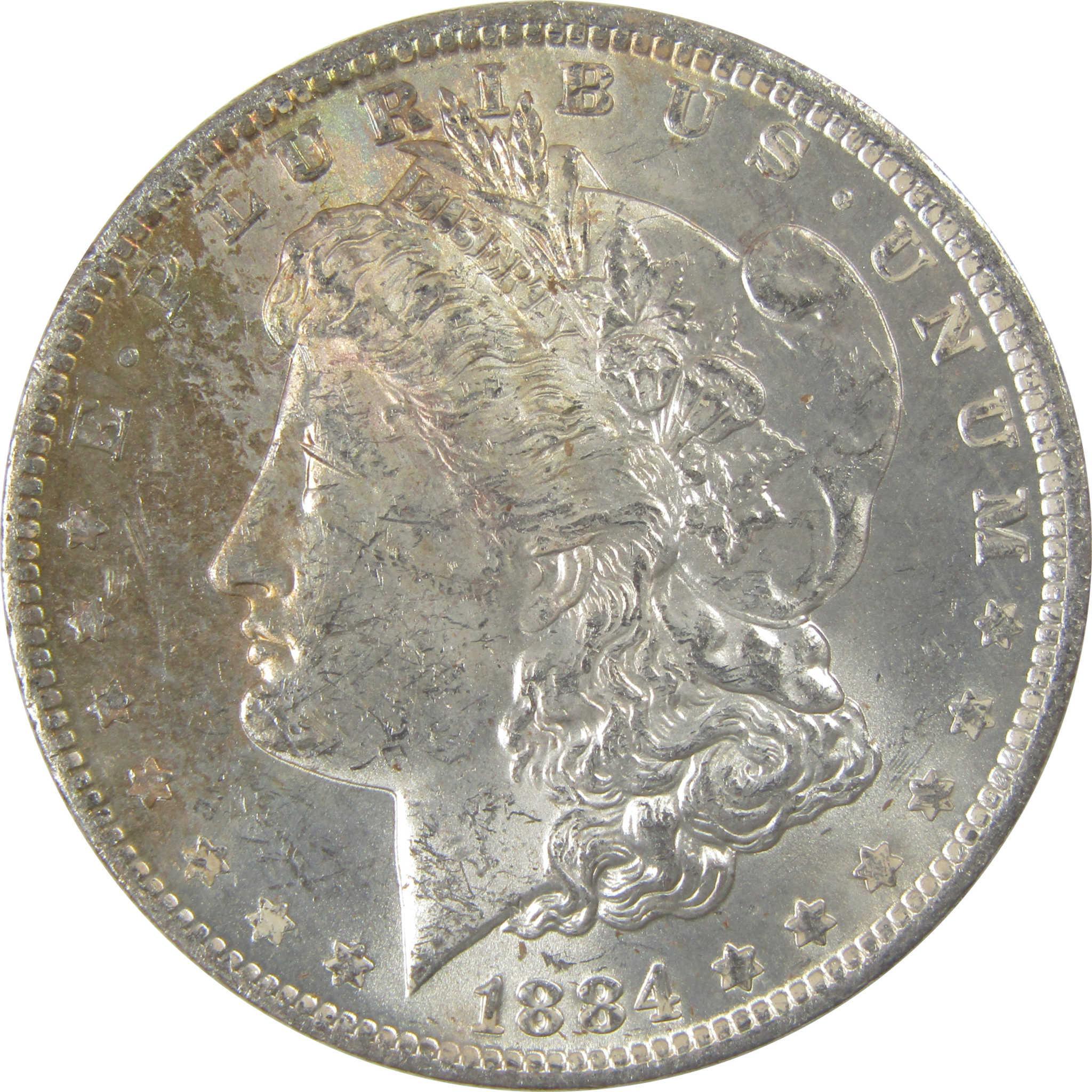 1884 O Morgan Silver Dollar BU Choice Uncirculated Toned SKU:I24186