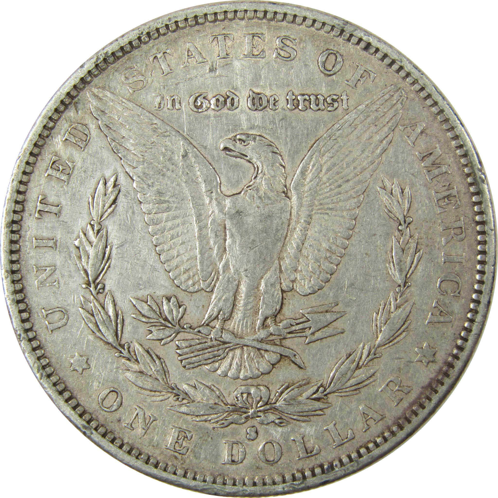 1884 S Morgan Silver Dollar VF Very Fine $1 Coin SKU:I26714 - Morgan coin - Morgan silver dollar - Morgan silver dollar for sale - Profile Coins & Collectibles