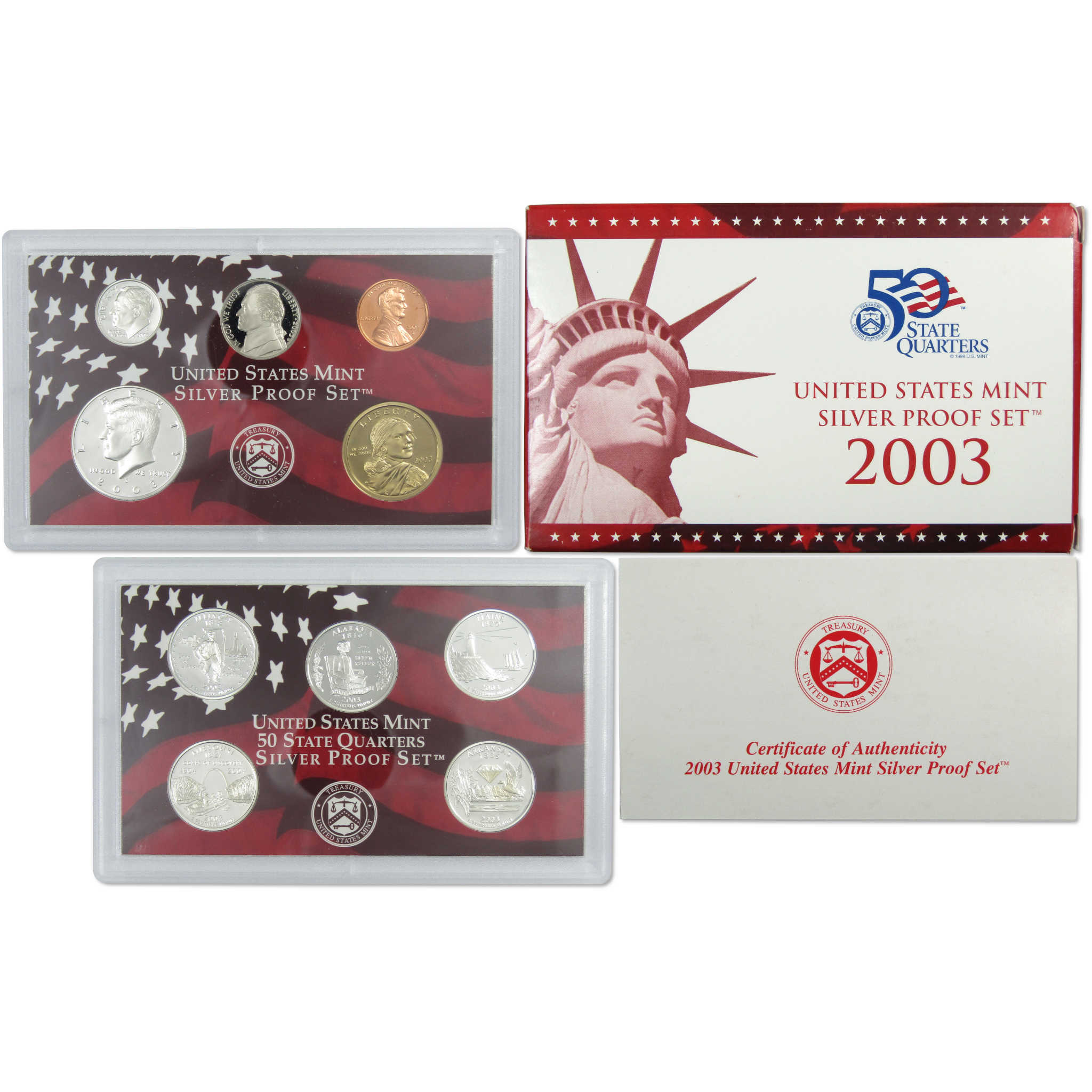 2003 Silver Proof Set U.S. Mint Original Government Packaging OGP COA