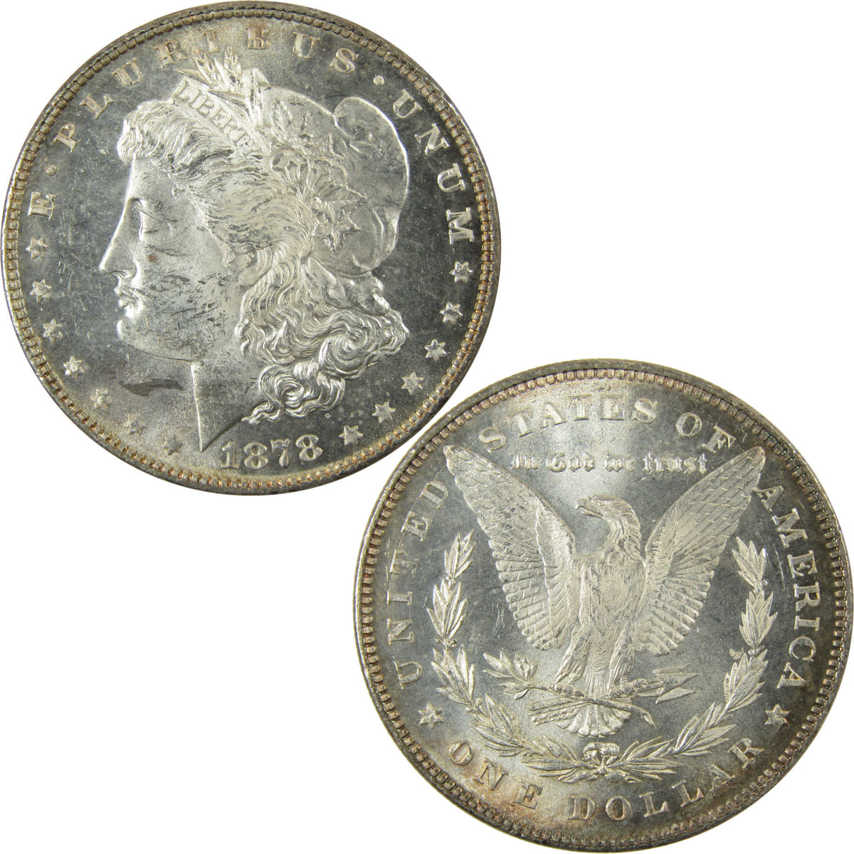 1878 7/8TF Morgan Silver Dollar Uncirculated Mint State SKU:CP1731