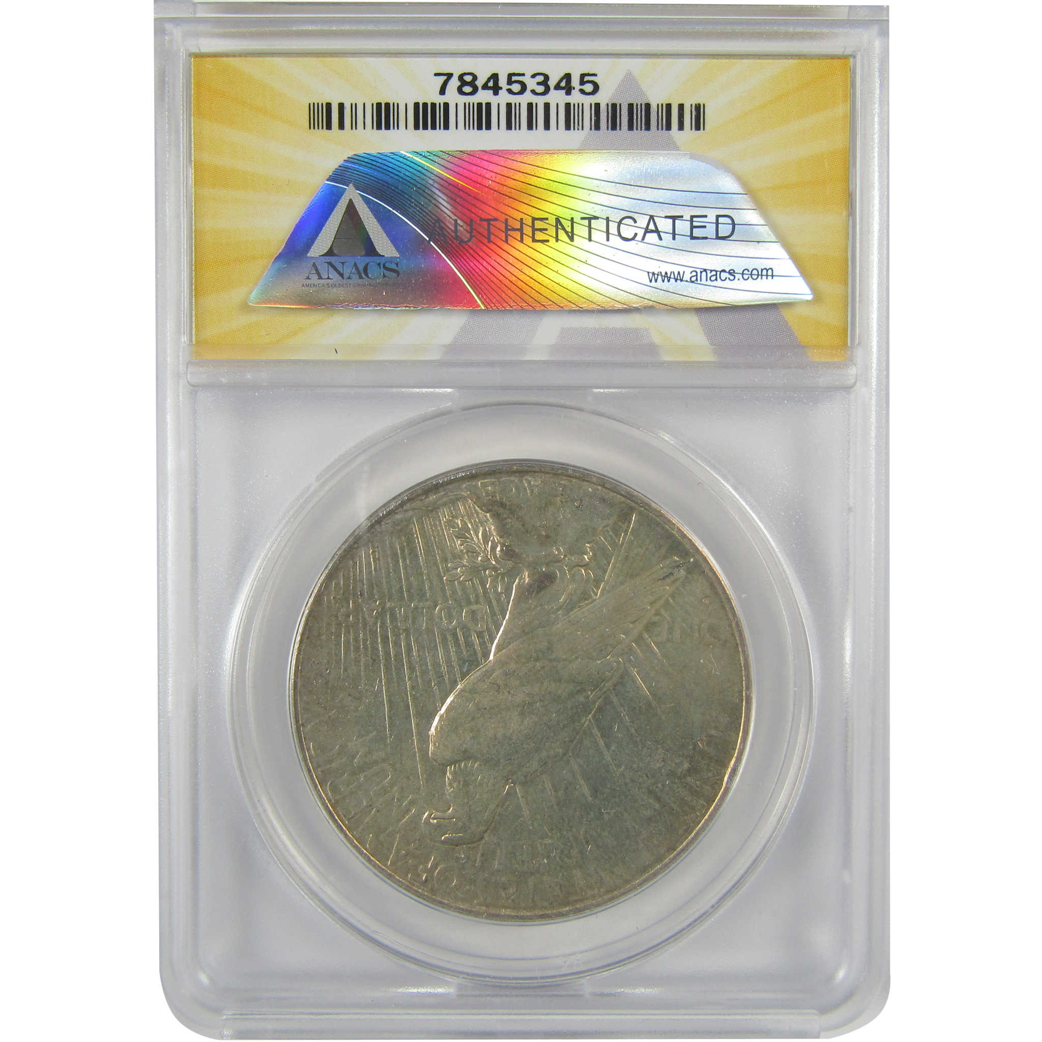 1934 D Peace Dollar AU 50 Details ANACS Silver $1 Coin SKU:I21585