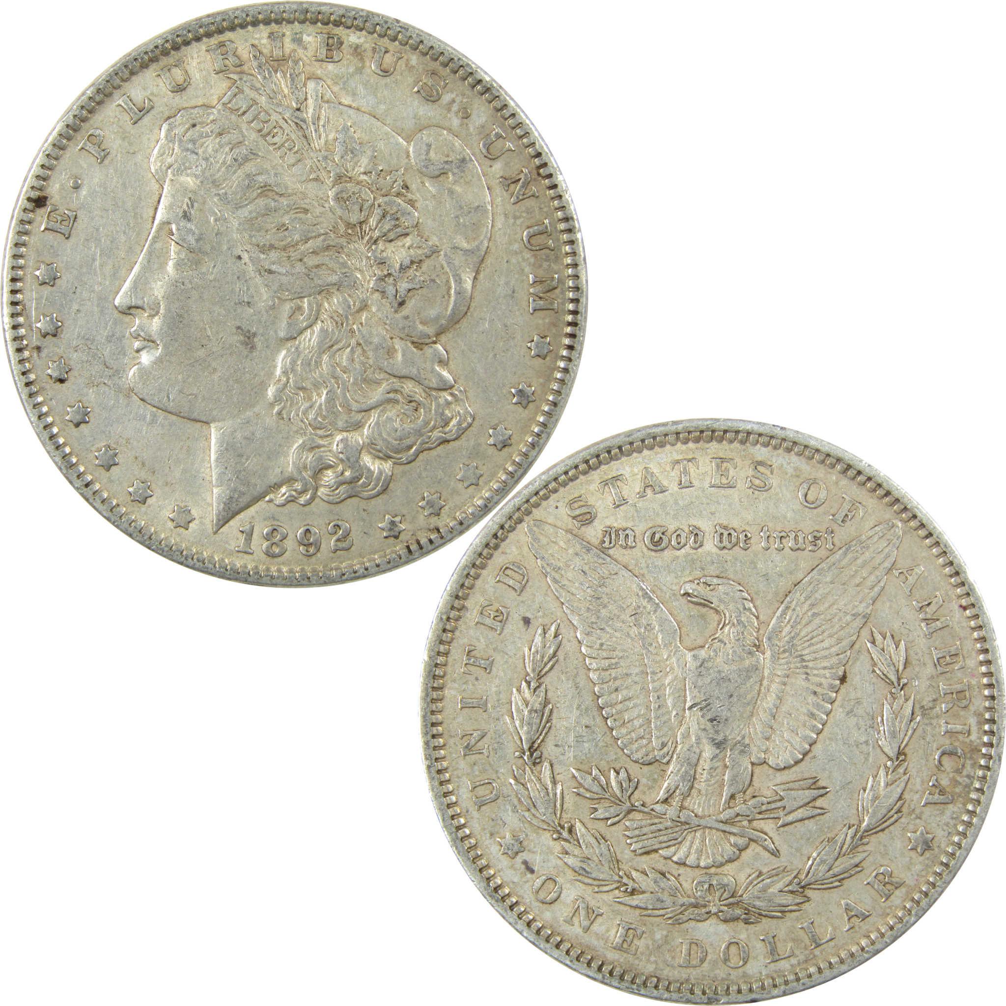 1892 Morgan Silver Dollar XF EF Extremely Fine $1 Coin SKU:I24735 - Morgan coin - Morgan silver dollar - Morgan silver dollar for sale - Profile Coins & Collectibles