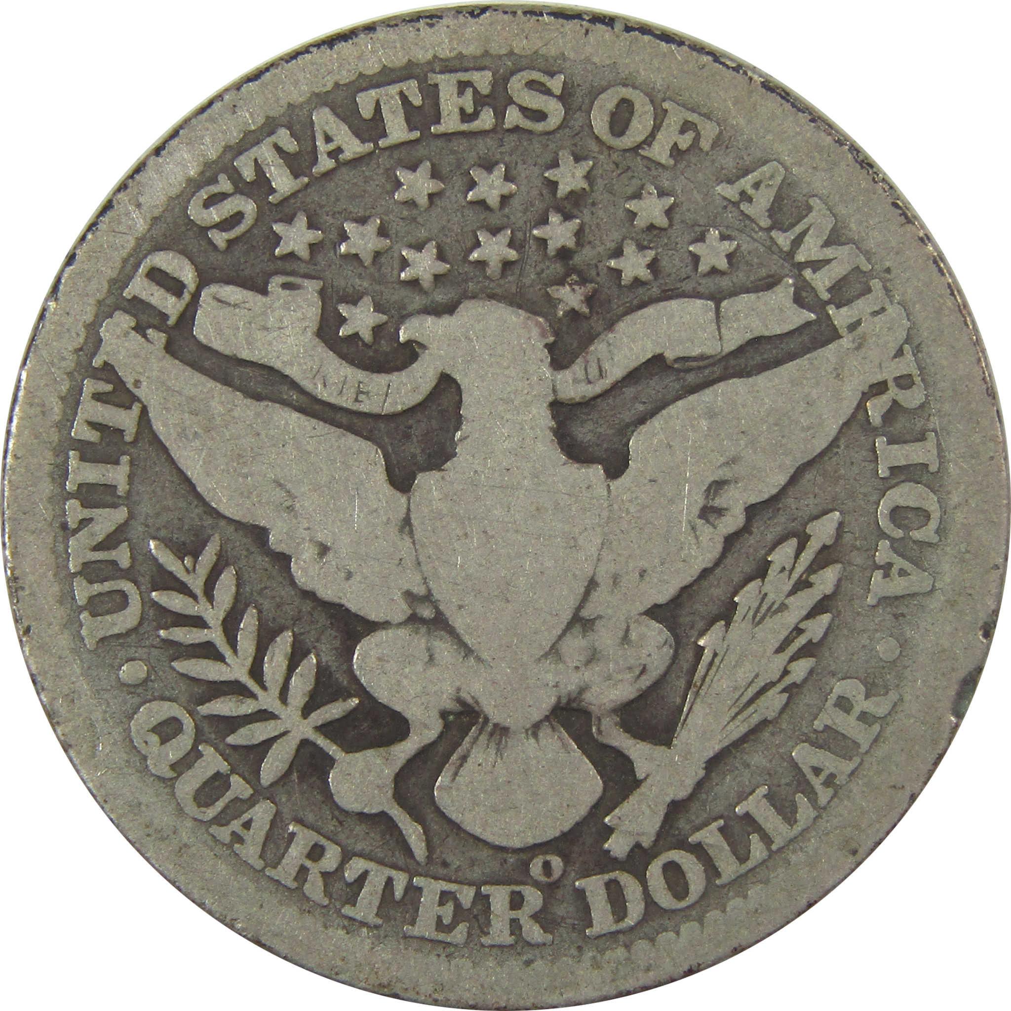 1905 O Barber Quarter G Good Silver 25c Coin SKU:I21821