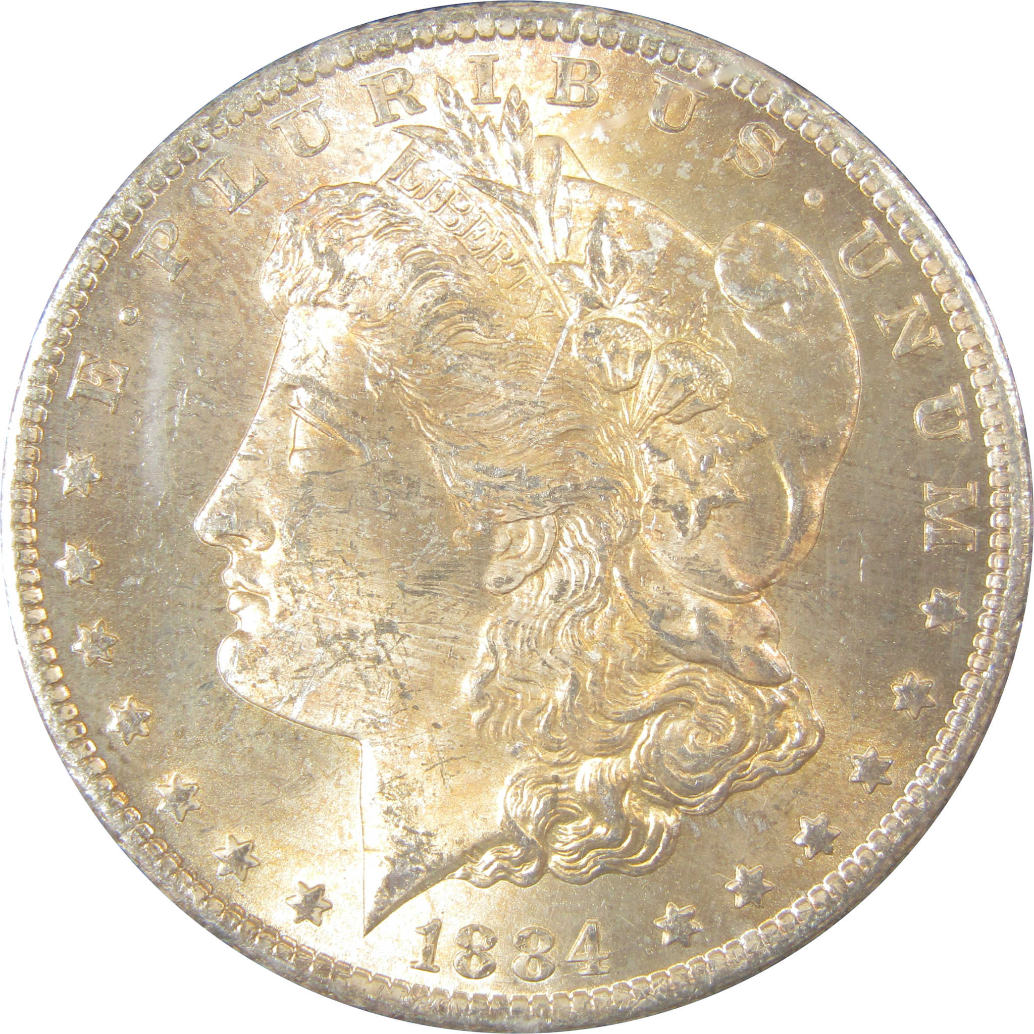 1884 CC GSA Morgan Silver Dollar BU Choice Uncirculated SKU:I23783