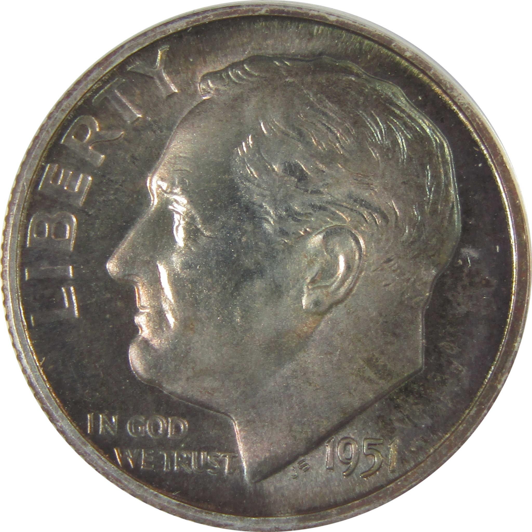 1951 Roosevelt Dime PF 66 ANACS Silver Proof 10c Coin SKU:I20157