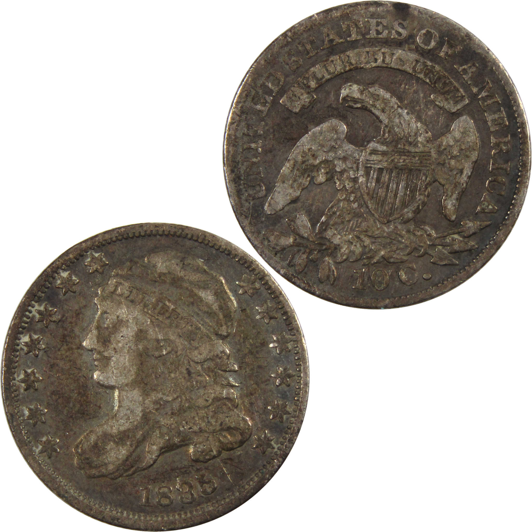 1835 Capped Bust Dime VF Very Fine 89.24% Silver 10c Coin SKU:I8251