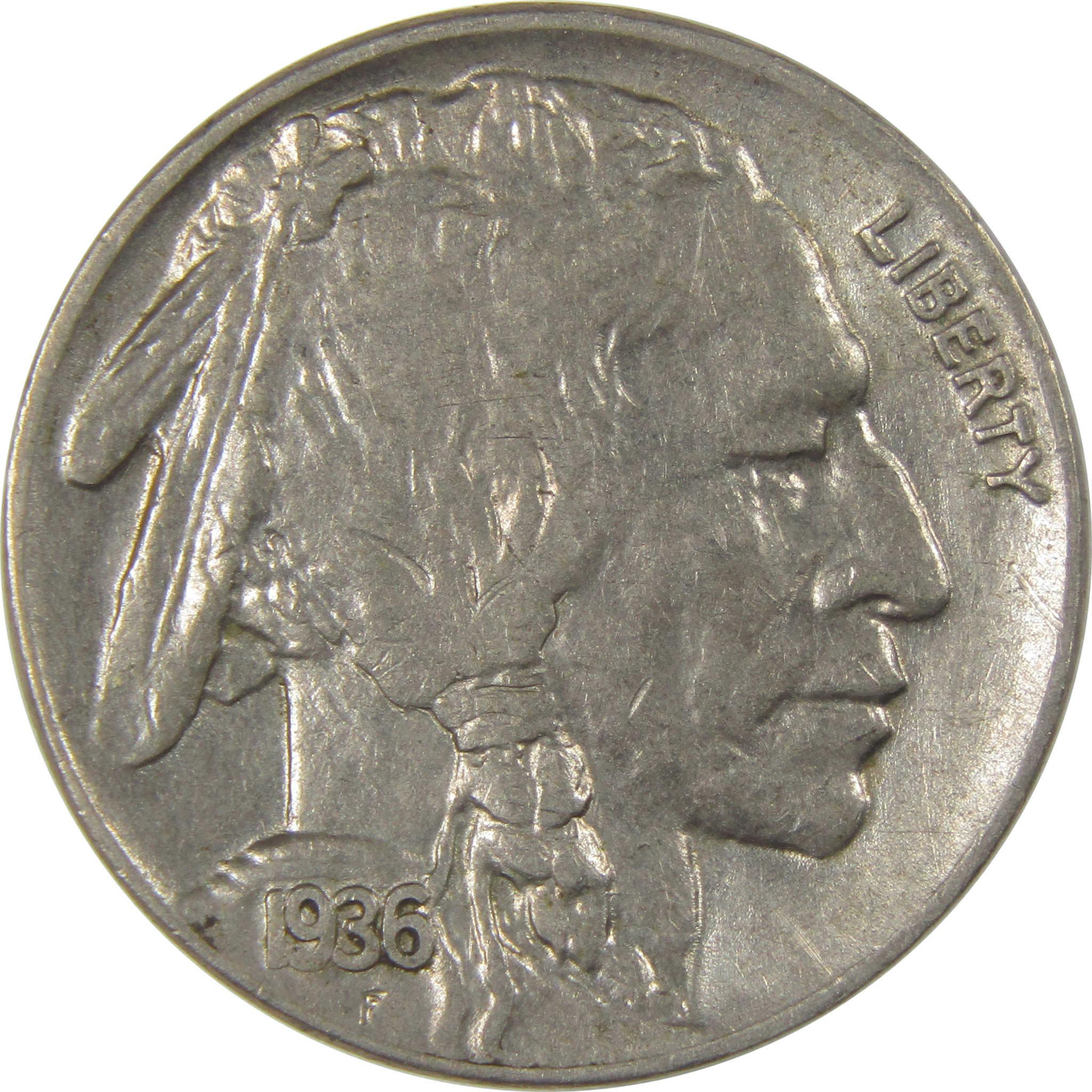 1936 Indian Head Buffalo Nickel AU About Uncirculated SKU:I24026
