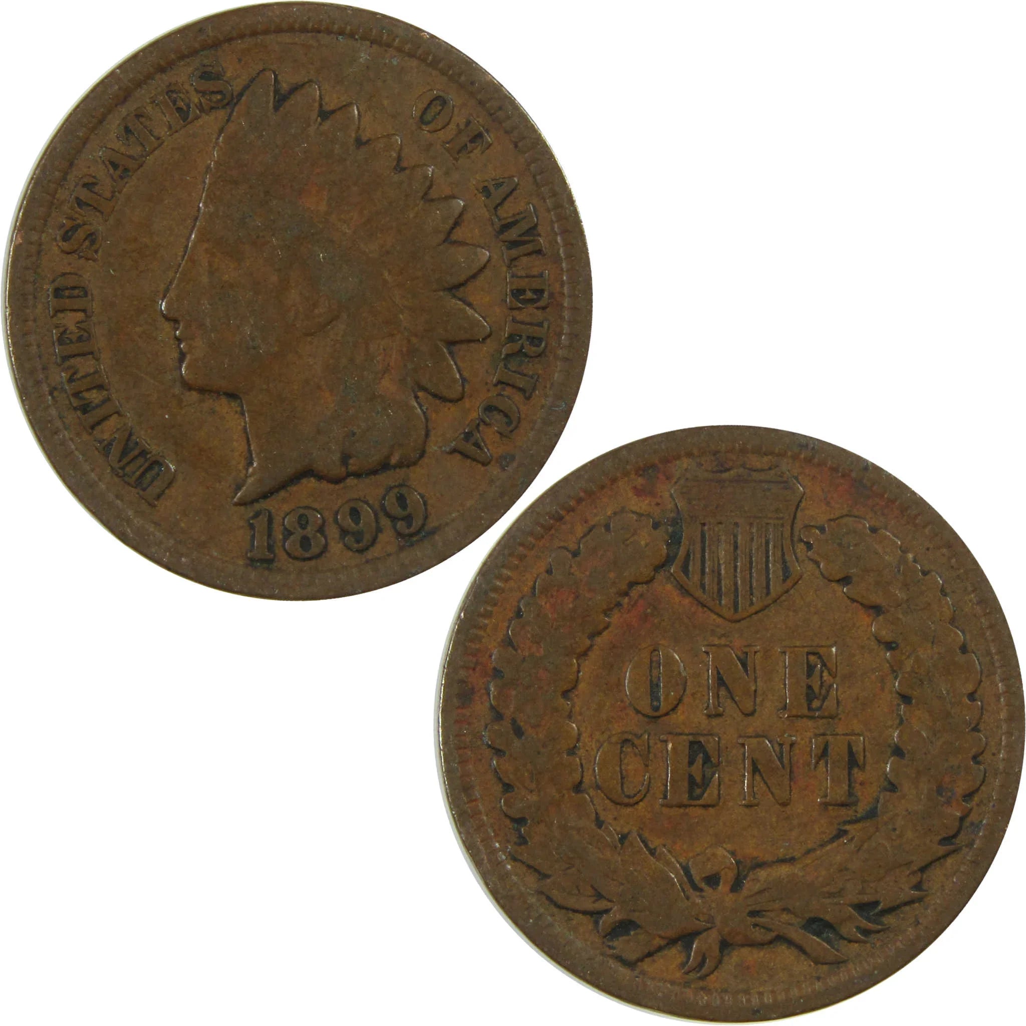 1899 Indian Head Cent G Good Penny 1c Coin SKU:I27039