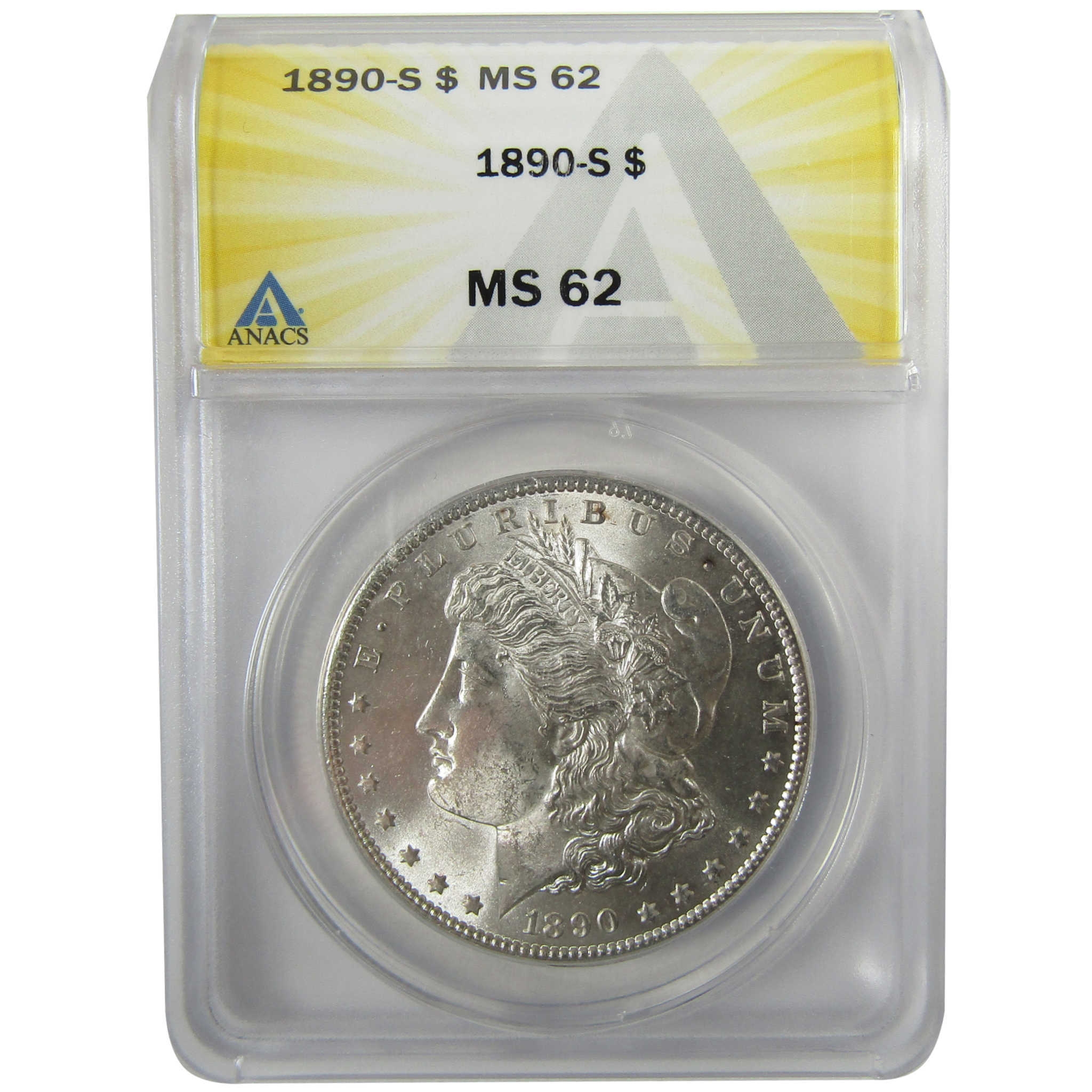 1890 S Morgan Silver Dollar MS 62 ANACS Uncirculated SKU:I28020