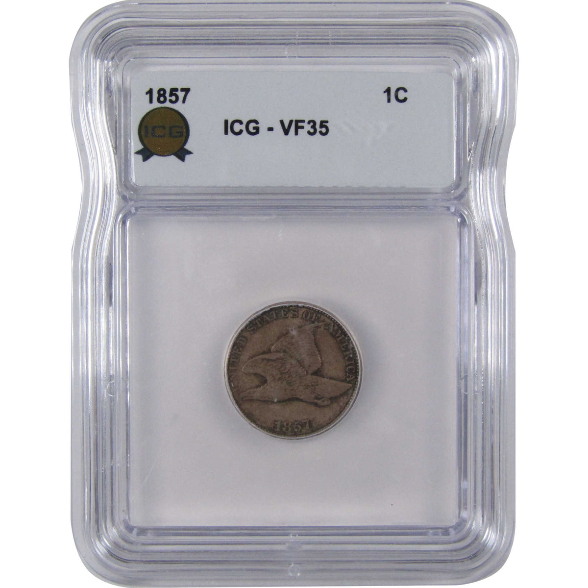 1857 Flying Eagle Cent VF 35 ICG Penny 1c Coin Collectible SKU:I29134