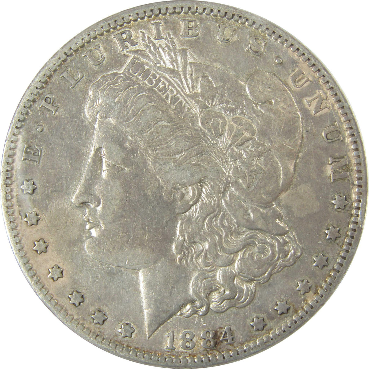 1884 S Morgan Silver Dollar EF 45 Details ANACS $1 Coin SKU:CP840 - Morgan coin - Morgan silver dollar - Morgan silver dollar for sale - Profile Coins & Collectibles