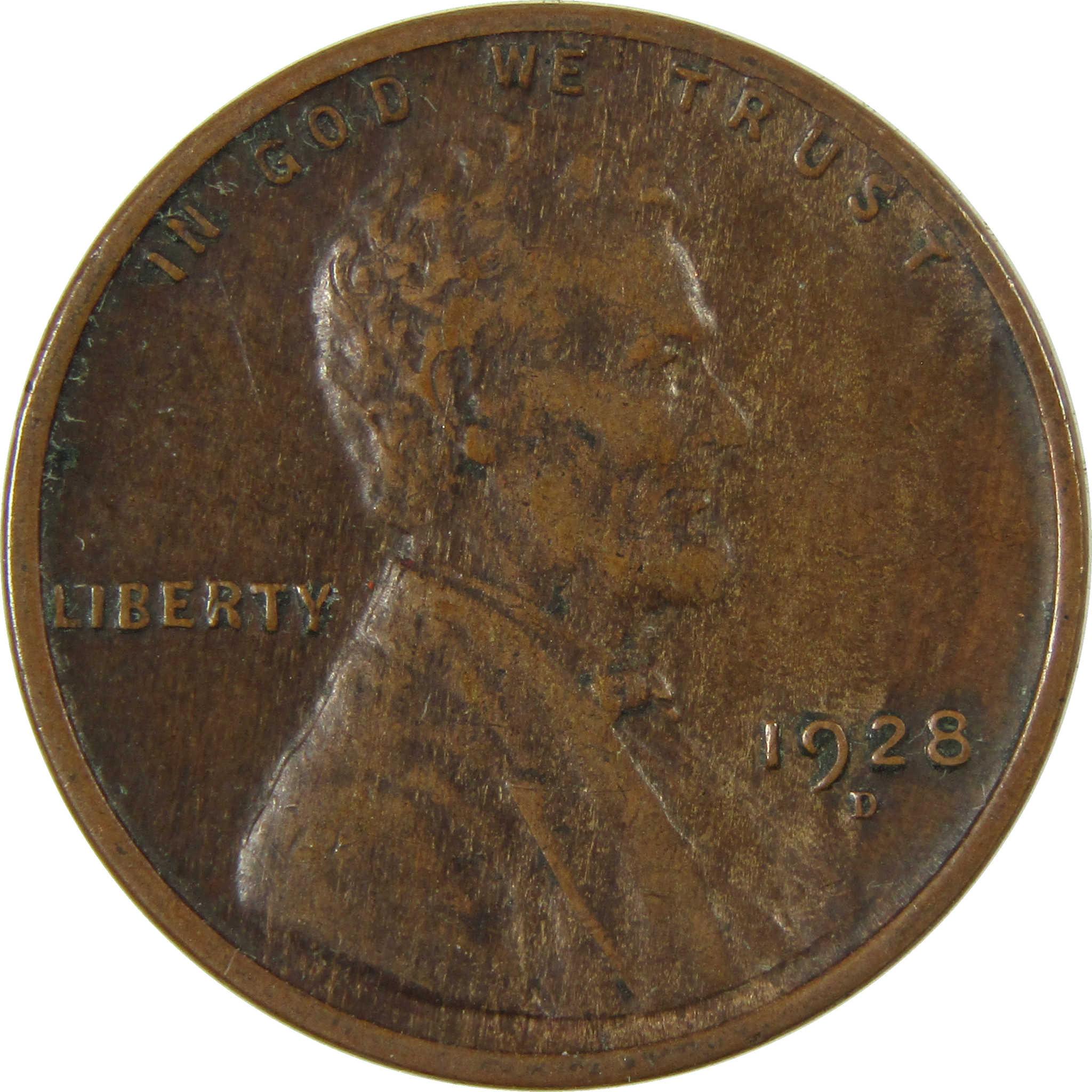 1928 D Lincoln Wheat Cent VF Very Fine Penny 1c Coin SKU:I27631