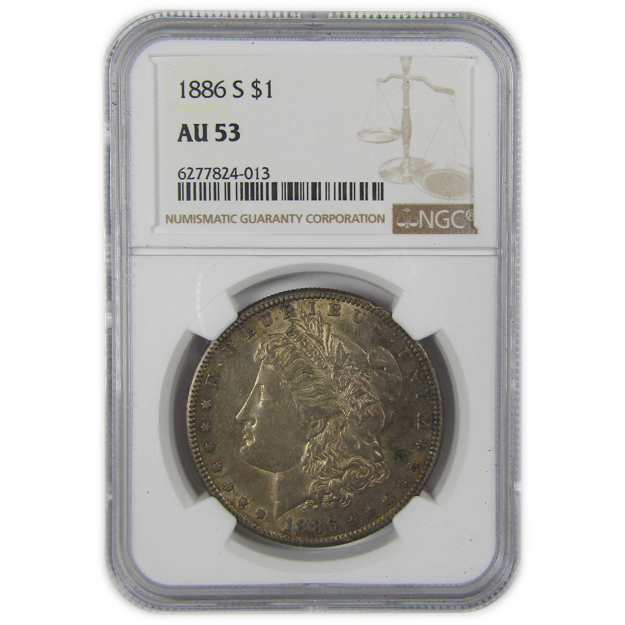 1886 S Morgan Dollar AU 53 NGC Silver $1 Coin SKU:CP71 - Morgan coin - Morgan silver dollar - Morgan silver dollar for sale - Profile Coins & Collectibles