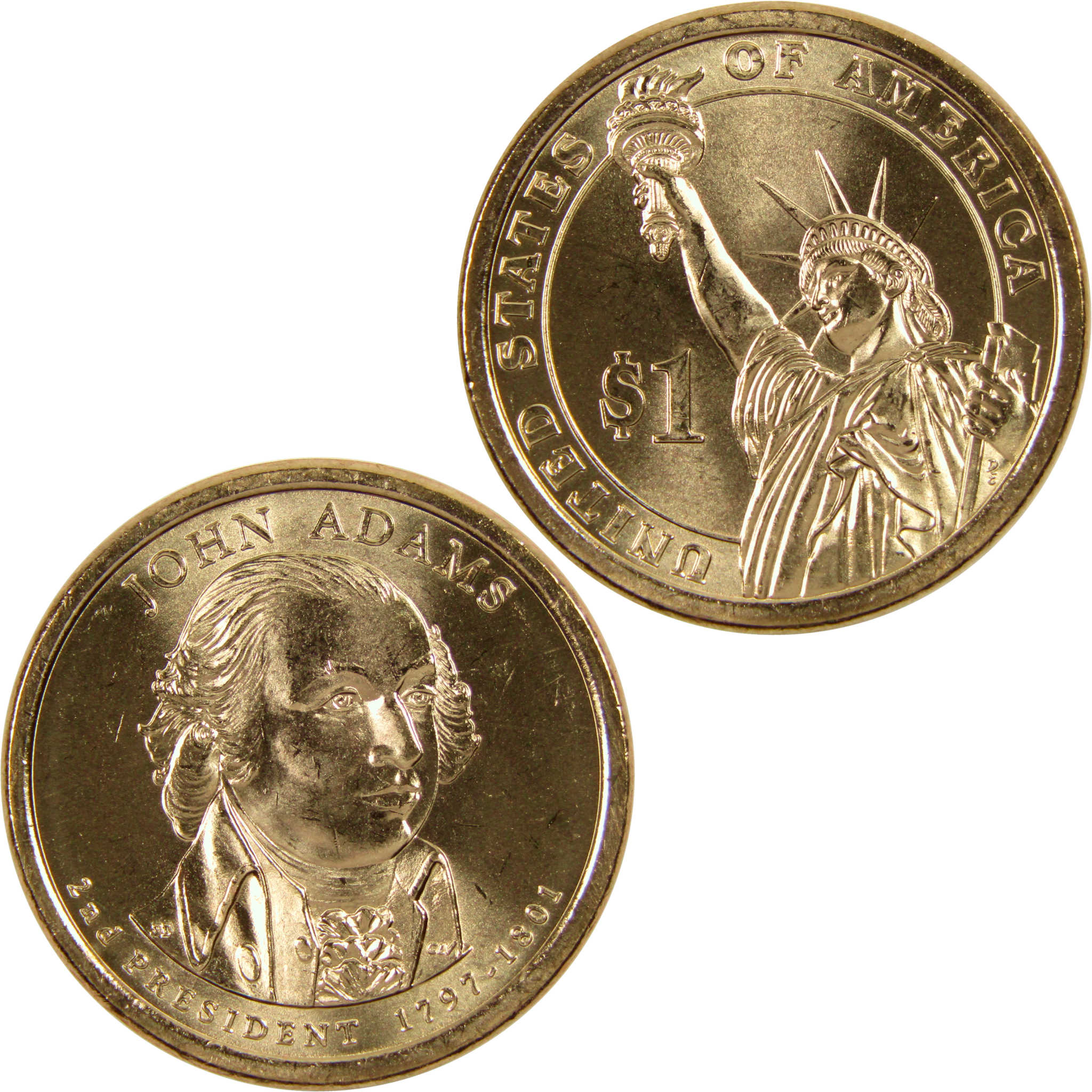 2007 P John Adams Presidential Dollar BU Uncirculated $1 Coin