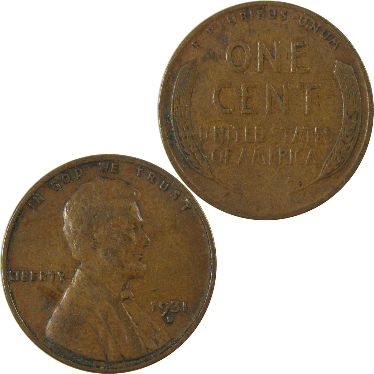 1931 D Lincoln Wheat Cent VF Very Fine Penny 1c Coin SKU:I27309