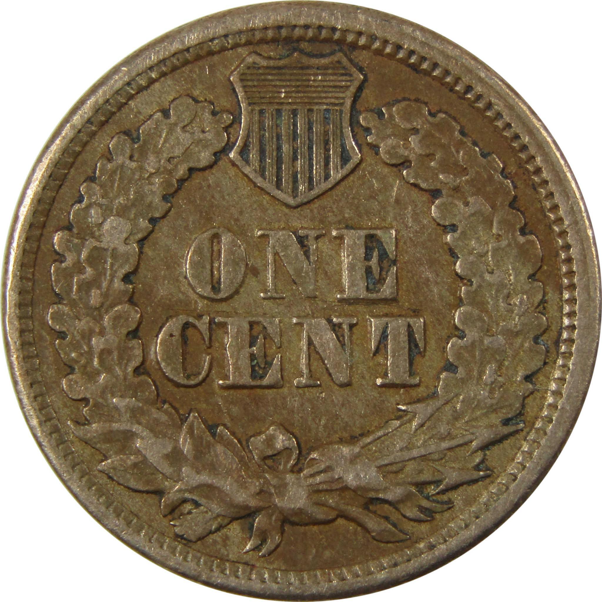 1863 Indian Head Cent VF Very Fine Penny 1c Coin SKU:CP1326