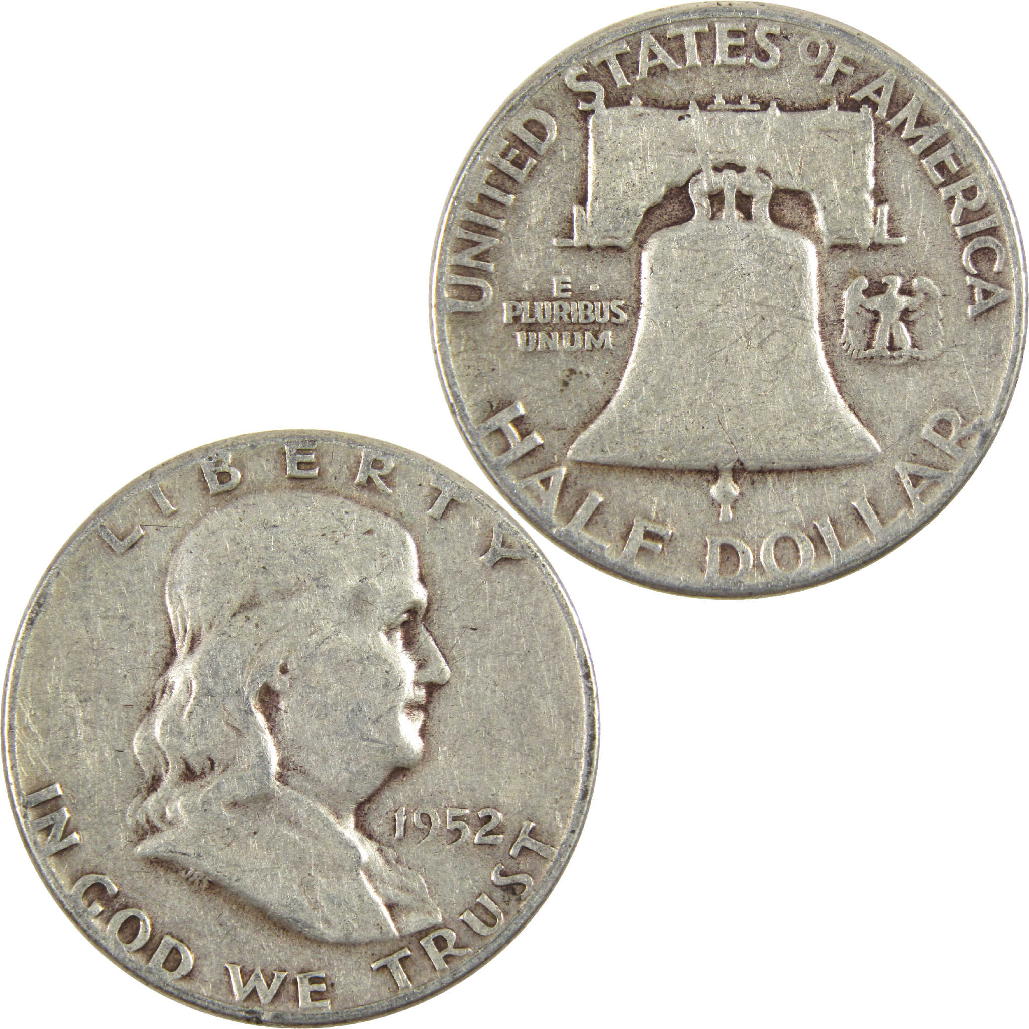 1952 Franklin Half Dollar VG Very Good Silver 50c Coin