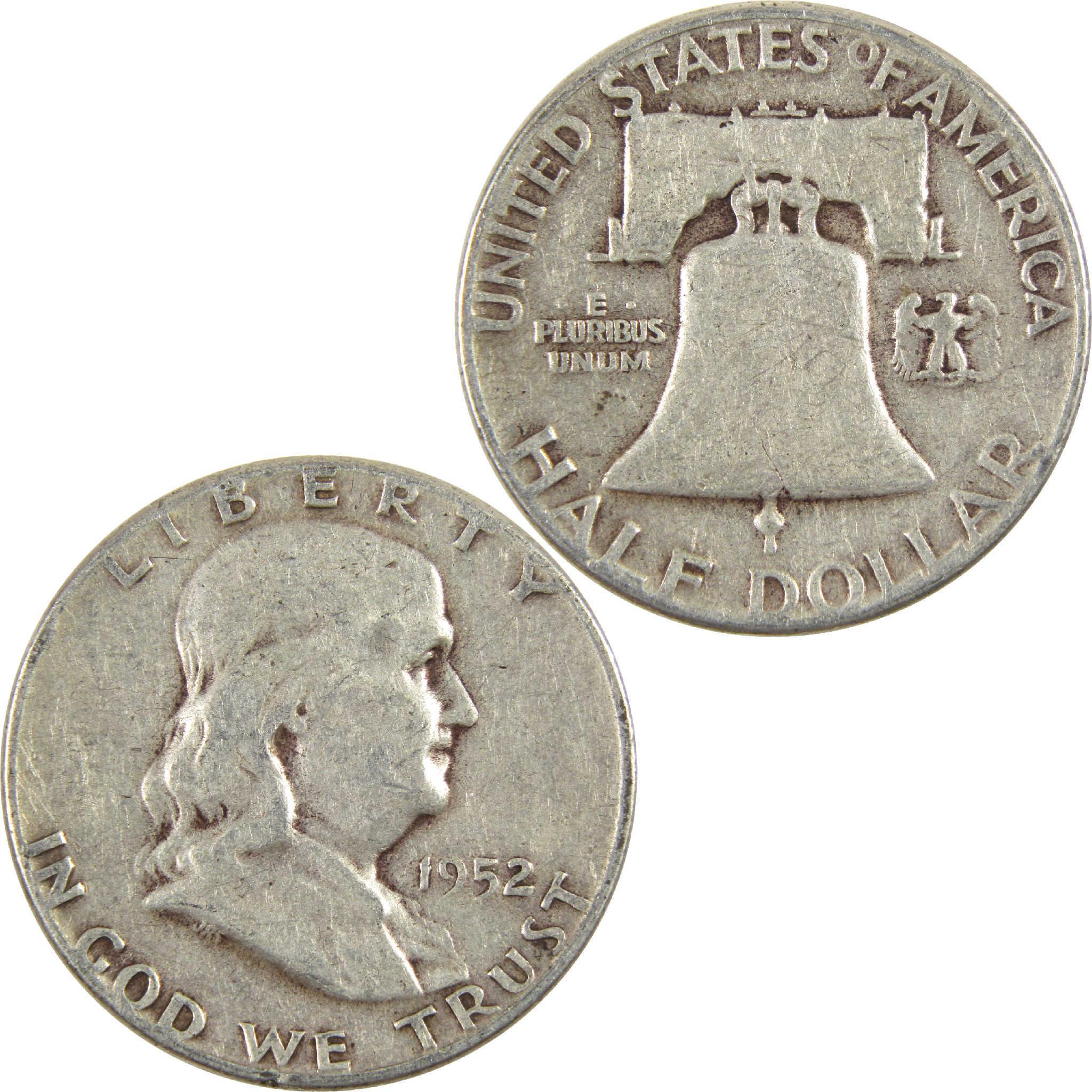 1952 Franklin Half Dollar VG Very Good Silver 50c Coin