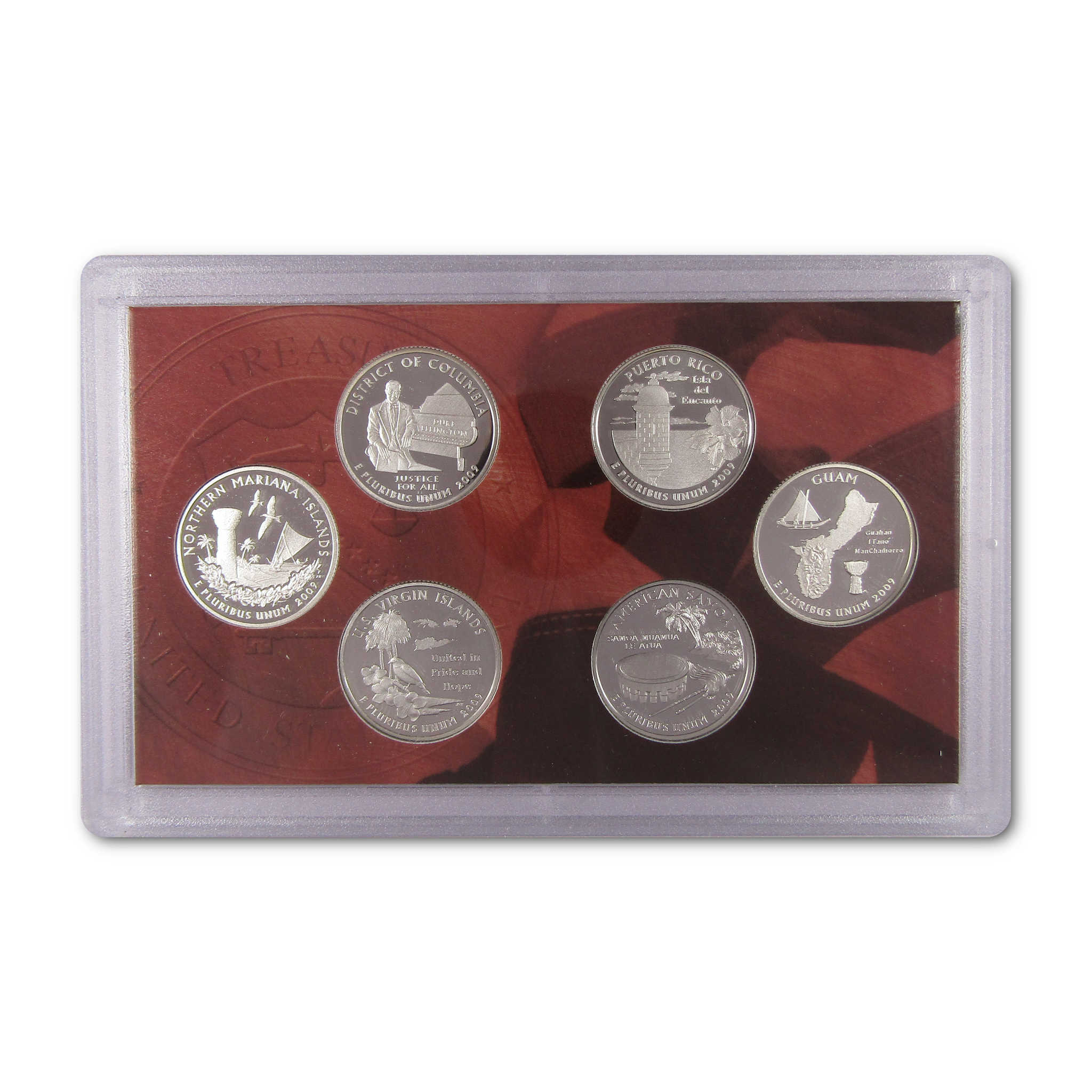2009 D.C. & U.S Territories Quarter Silver Proof Set U.S. Mint OGP COA