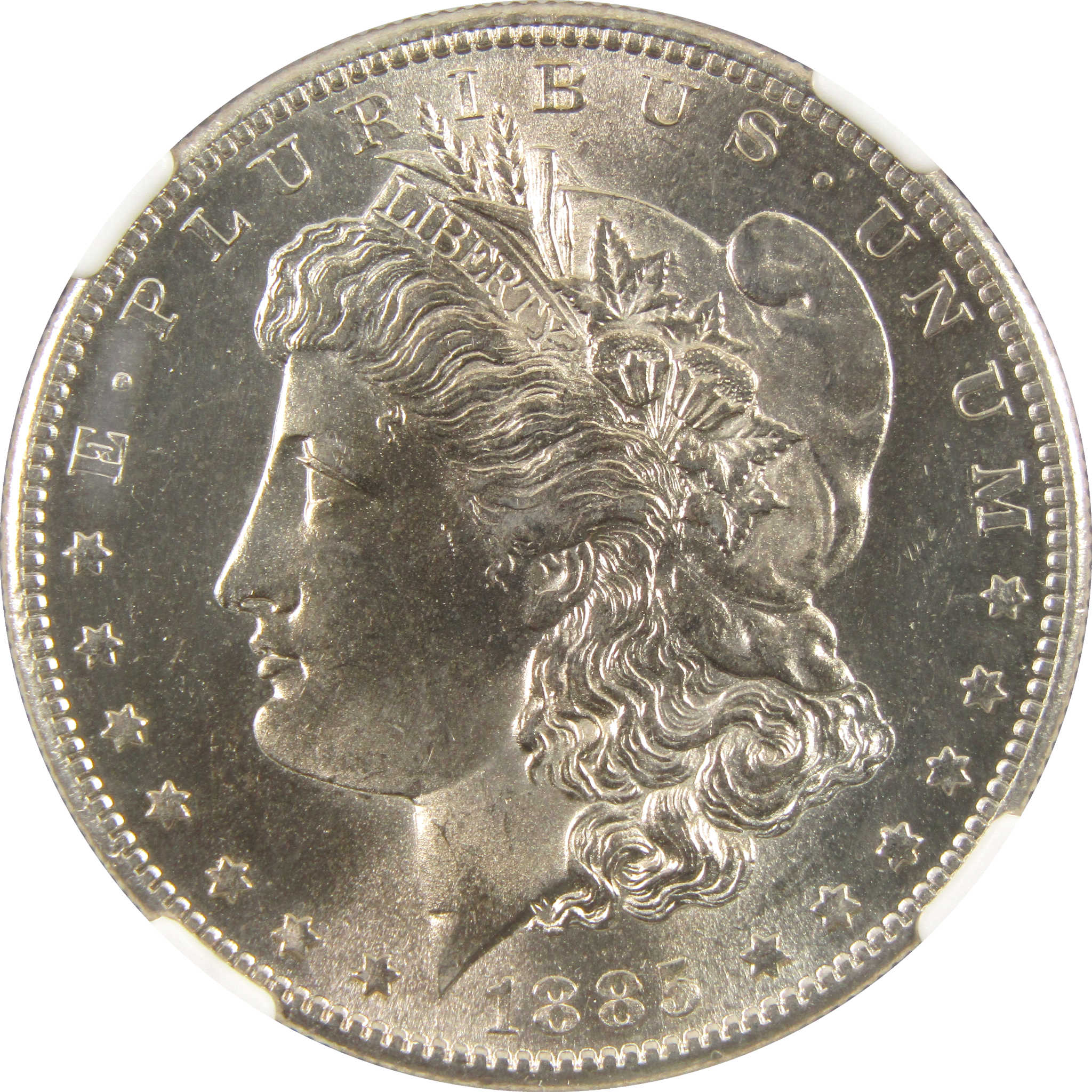 1885 S Morgan Dollar Uncirculated Details NGC Silver $1 SKU:CPC6001 - Morgan coin - Morgan silver dollar - Morgan silver dollar for sale - Profile Coins & Collectibles