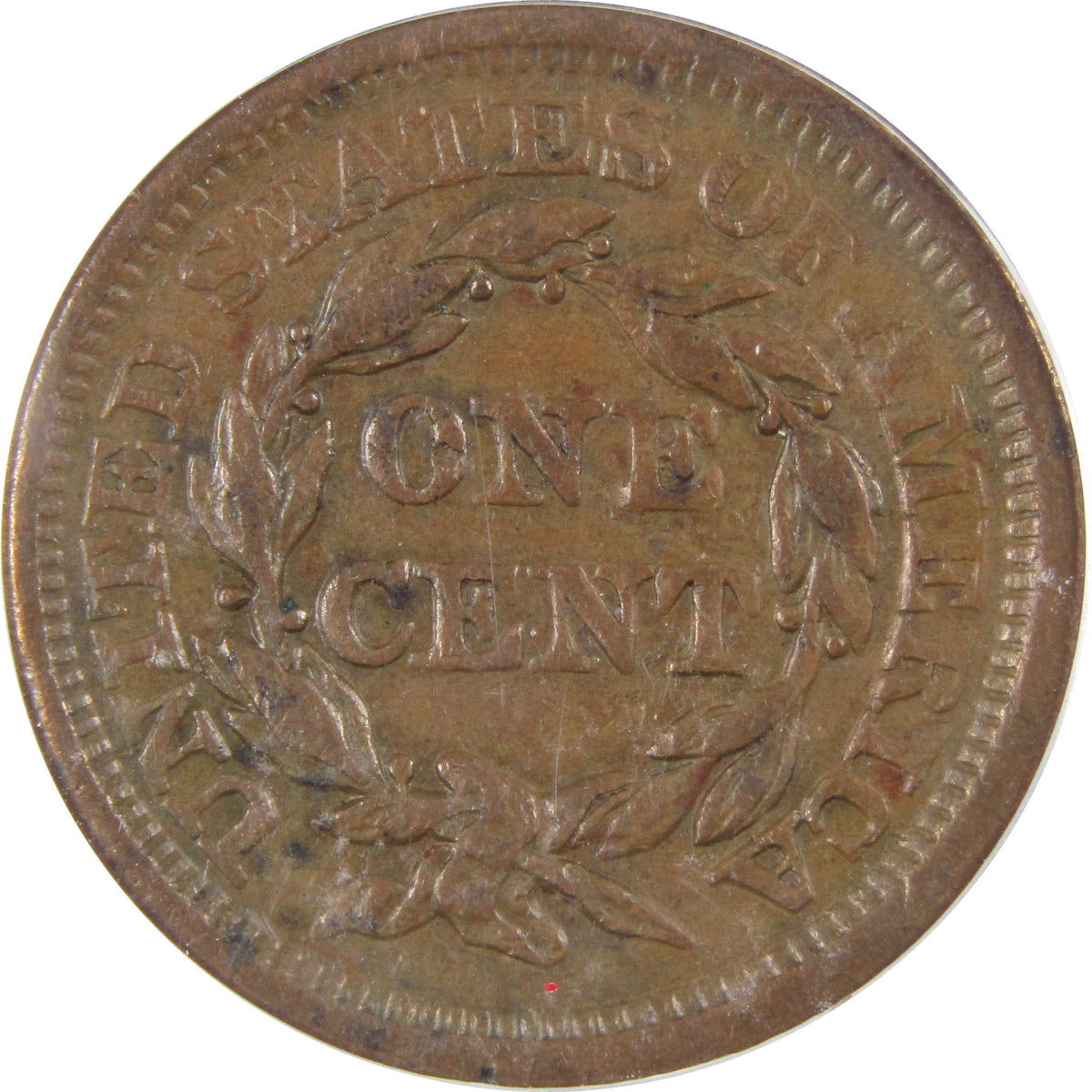 1857 Small Date Braided Hair Copper Large Cent EF 45 ICG SKU:I29128