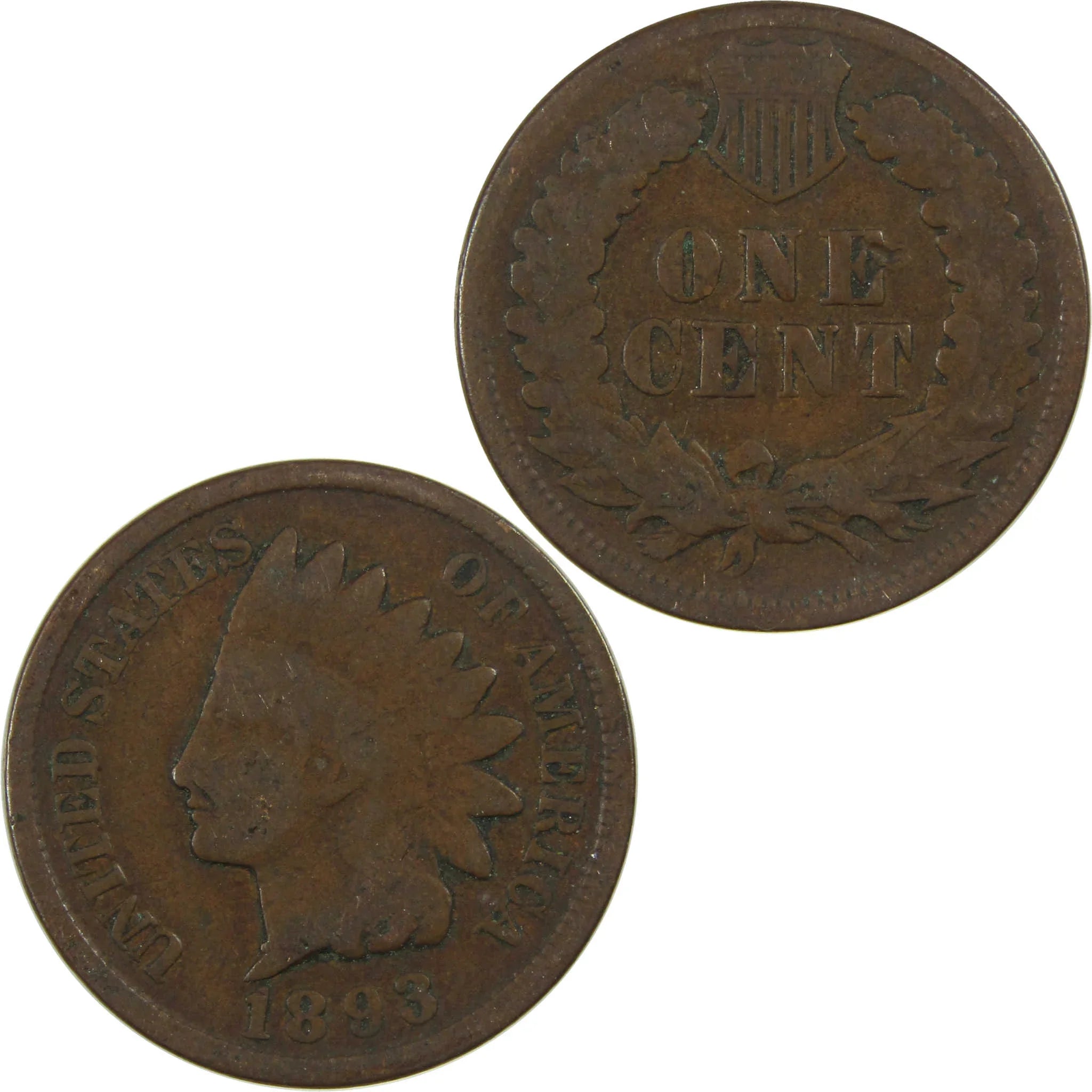 1893 Indian Head Cent G Good Penny 1c Coin SKU:I27040
