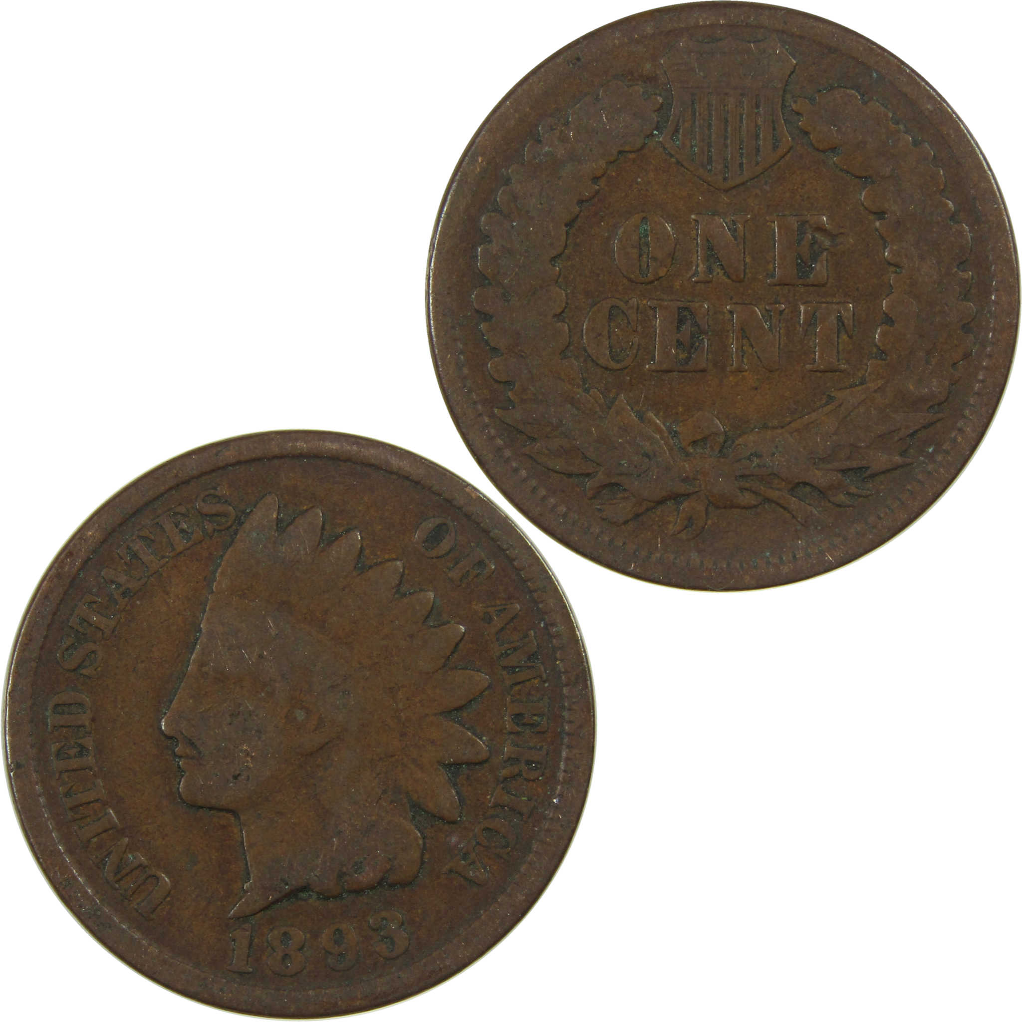 1893 Indian Head Cent G Good Penny 1c Coin SKU:I27040