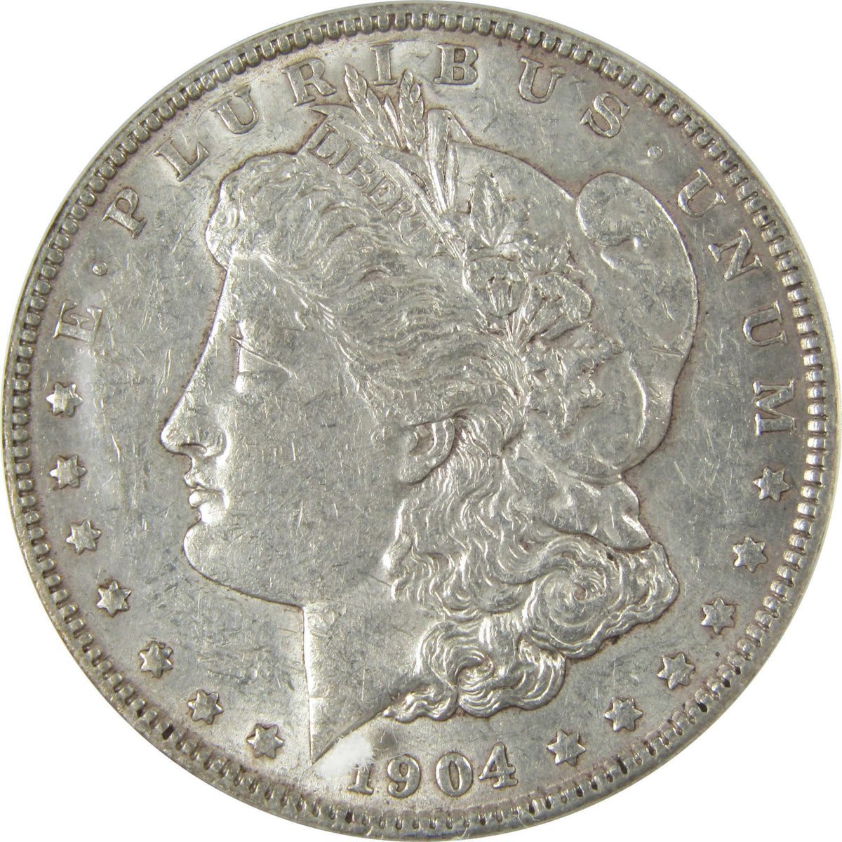 1904 Morgan Silver Dollar AU 58 ANACS $1 Coin SKU:CP574 - Morgan coin - Morgan silver dollar - Morgan silver dollar for sale - Profile Coins & Collectibles