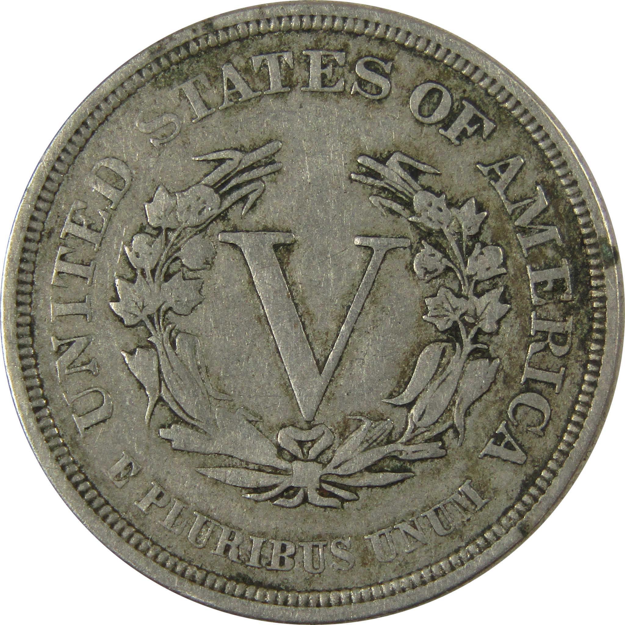 1883 No Cents Liberty Head V Nickel VF Very Fine 5c Coin SKU:I26515
