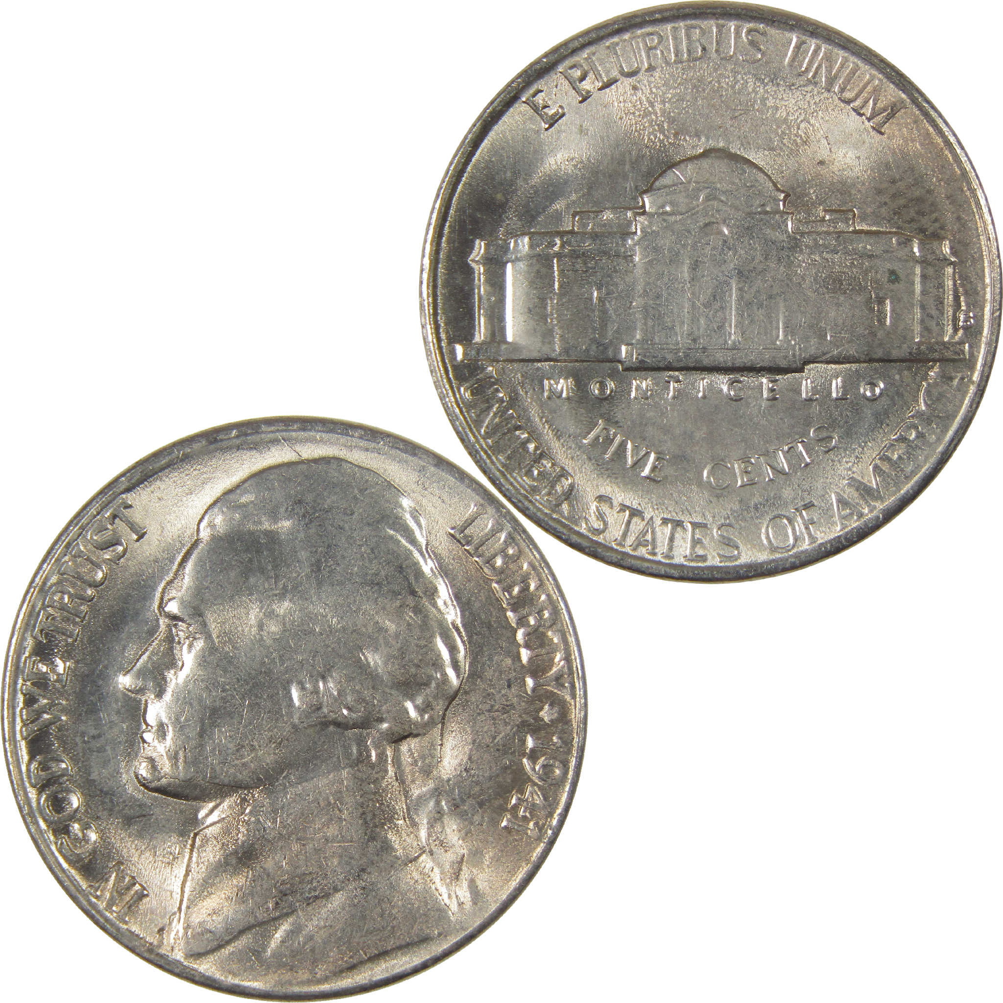 1941 S Jefferson Nickel Uncirculated 5c Coin