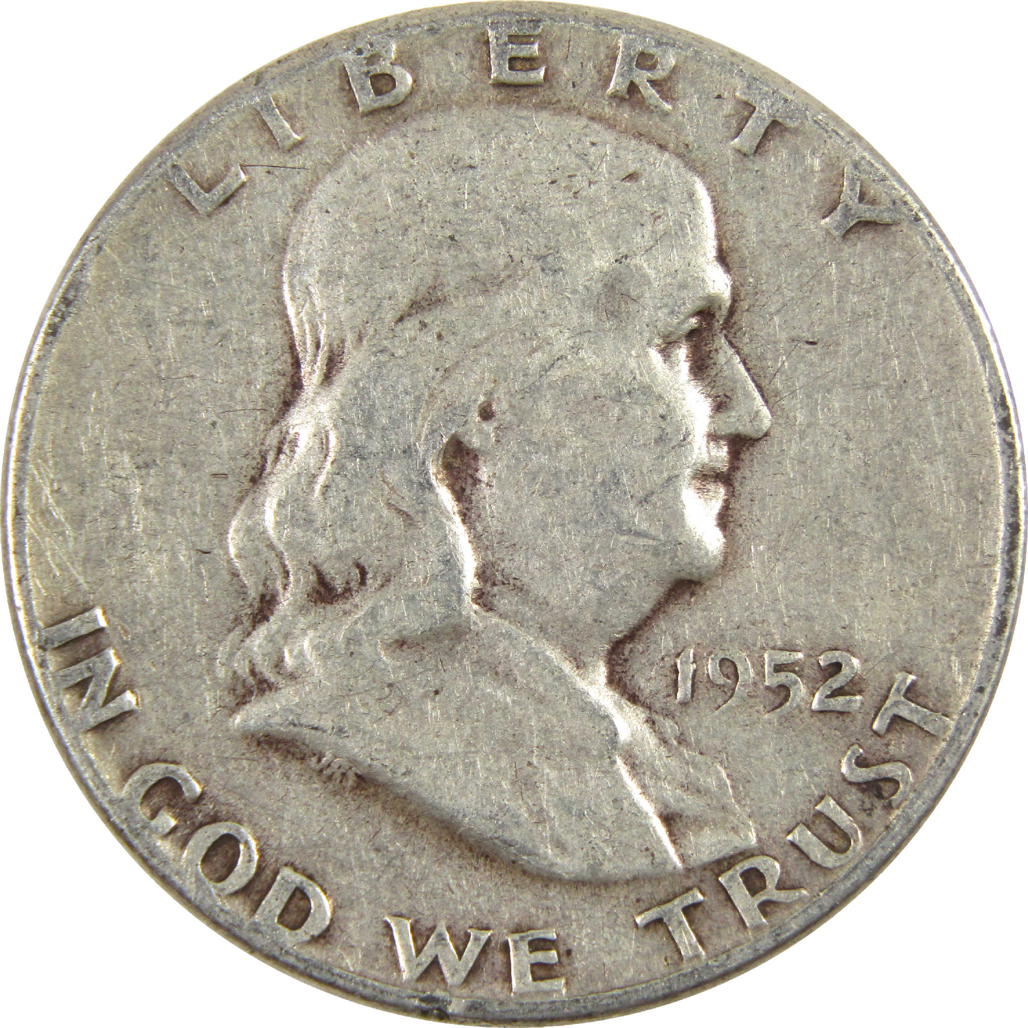1952 Franklin Half Dollar VG Very Good Silver 50c Coin