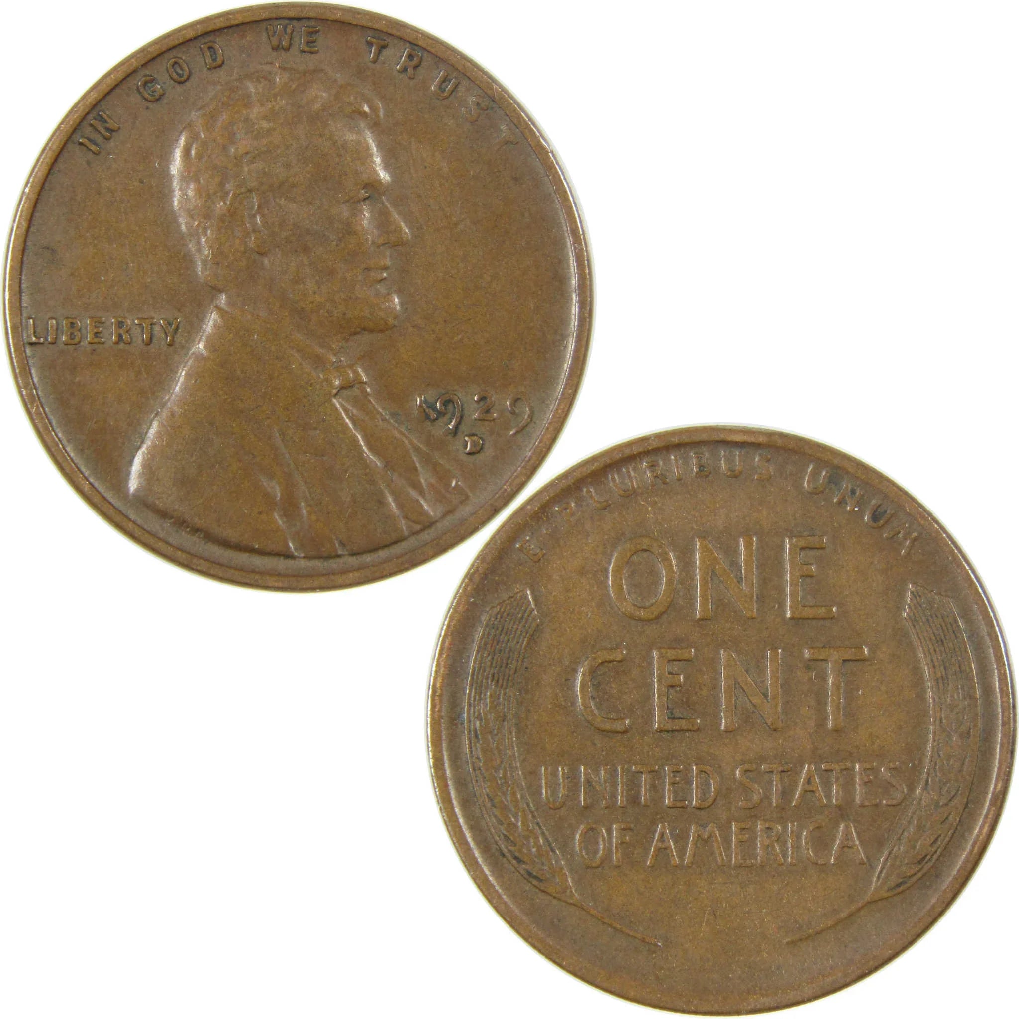1929 D Lincoln Wheat Cent VF Very Fine Penny 1c Coin SKU:I27266
