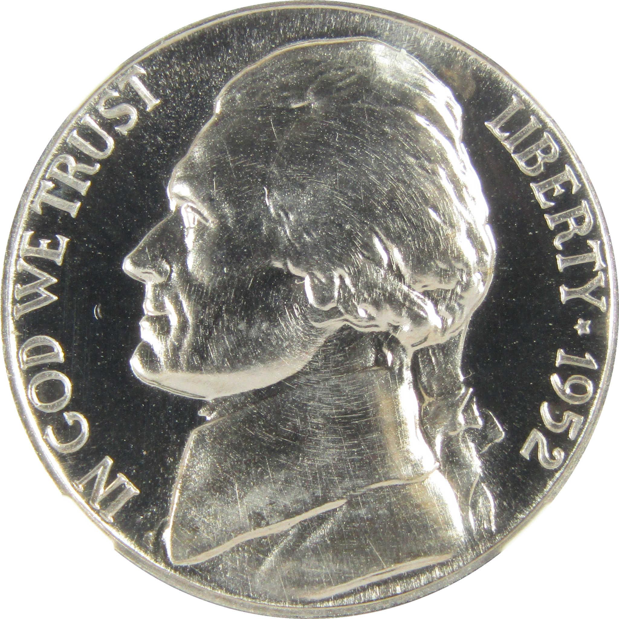 1952 Jefferson Nickel PF 68 NGC Proof 5c Coin Collectible SKU:I27353