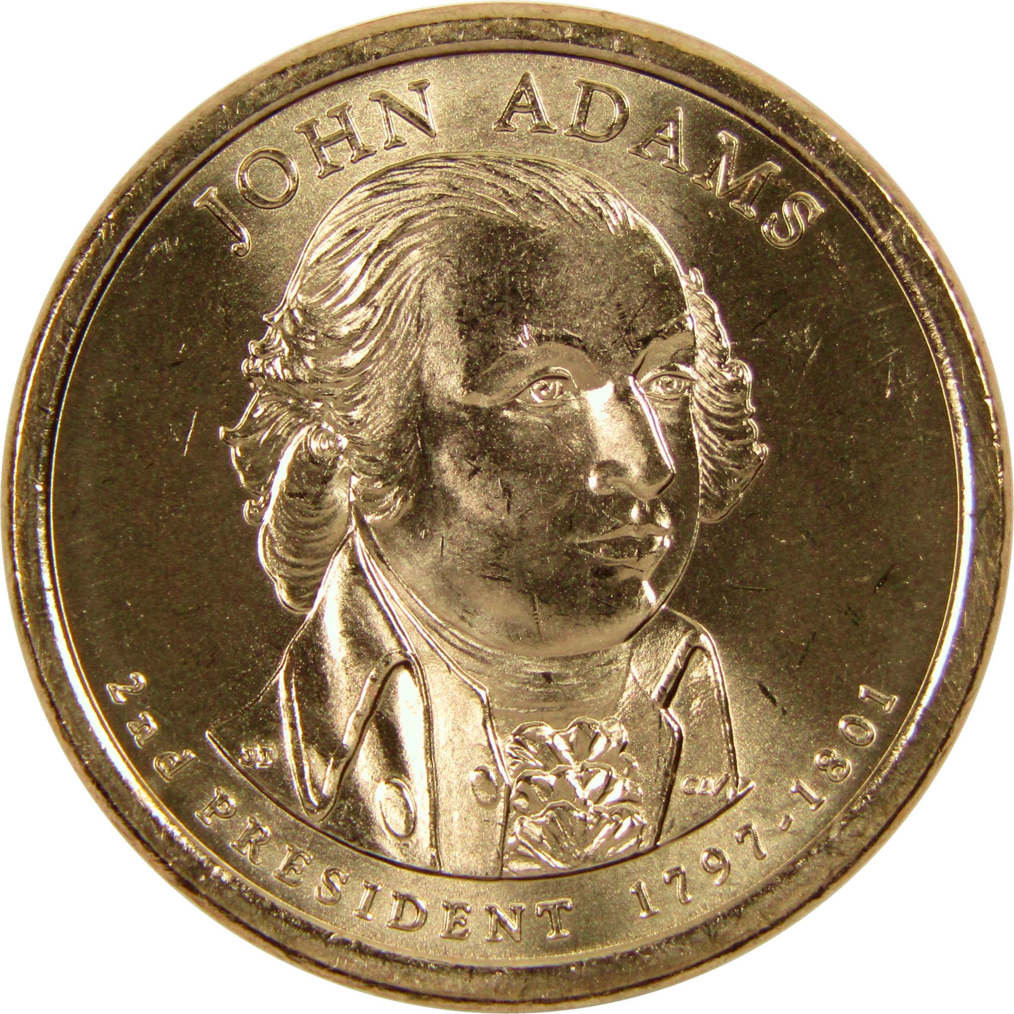 2007 P John Adams Presidential Dollar BU Uncirculated $1 Coin