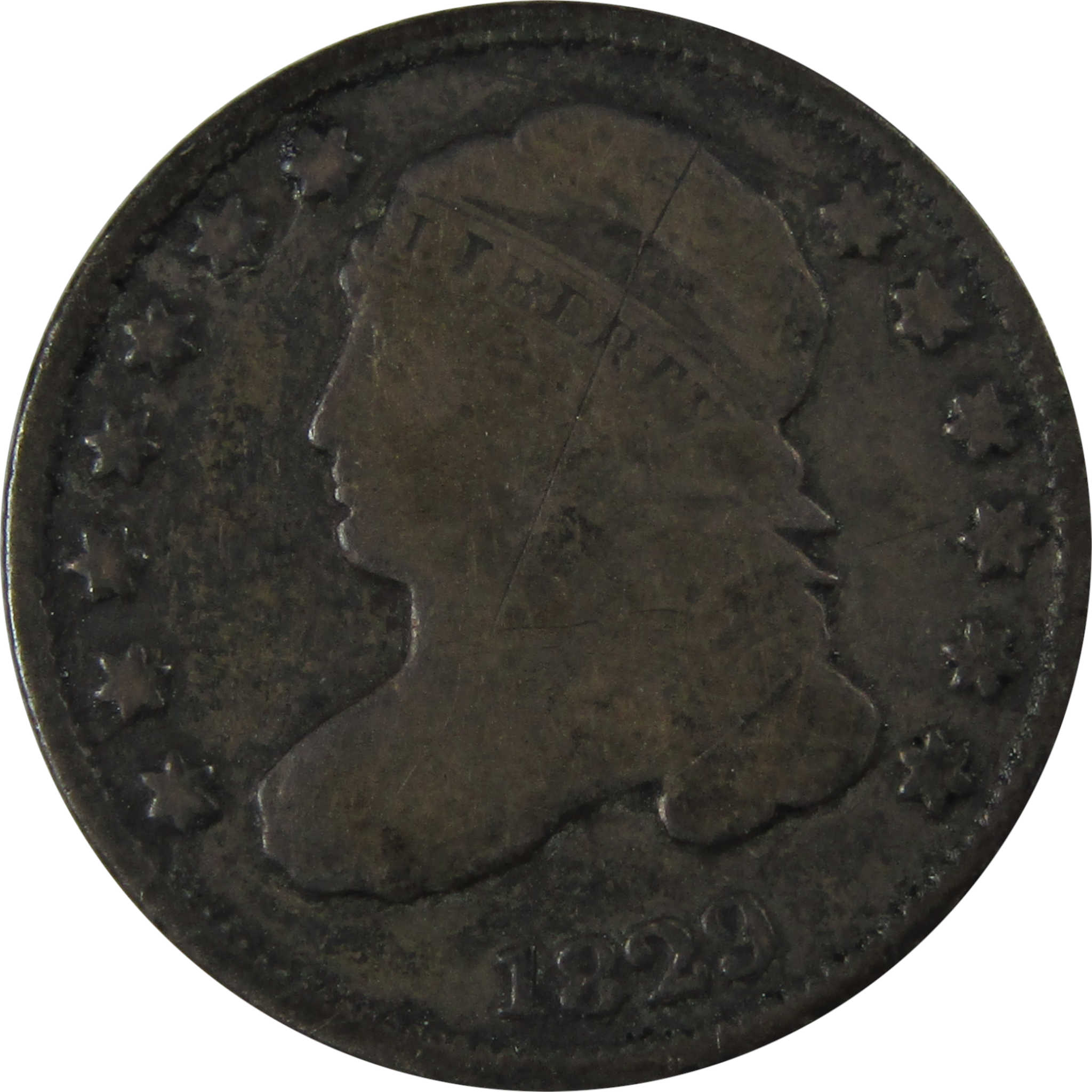 1829 Large 10C Capped Bust Dime VG Very Good Silver SKU:I23169