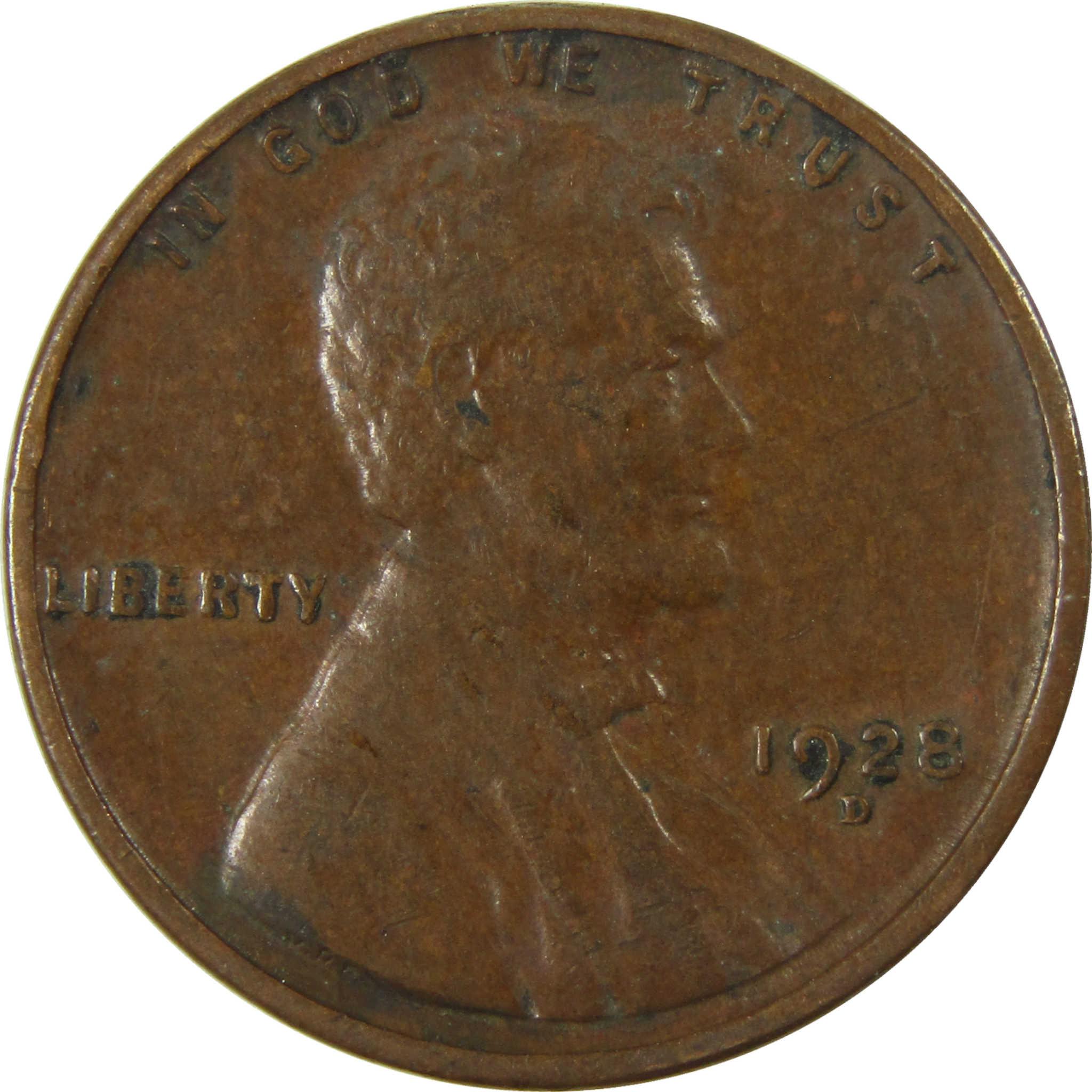 1928 D Lincoln Wheat Cent VF Very Fine Penny 1c Coin SKU:I27601