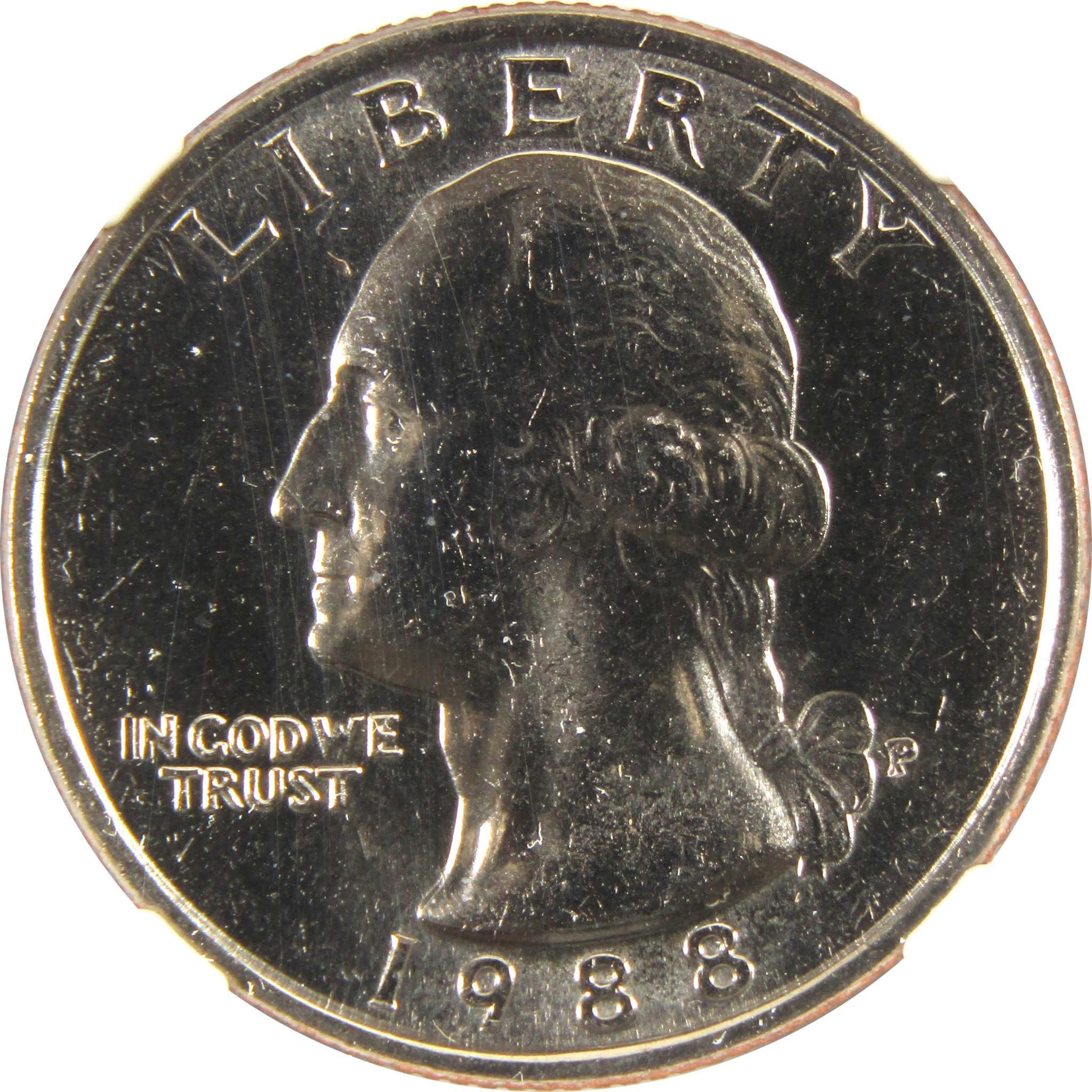1988 P Washington Quarter MS 66 NGC Clad 25c Uncirculated SKU:I9514