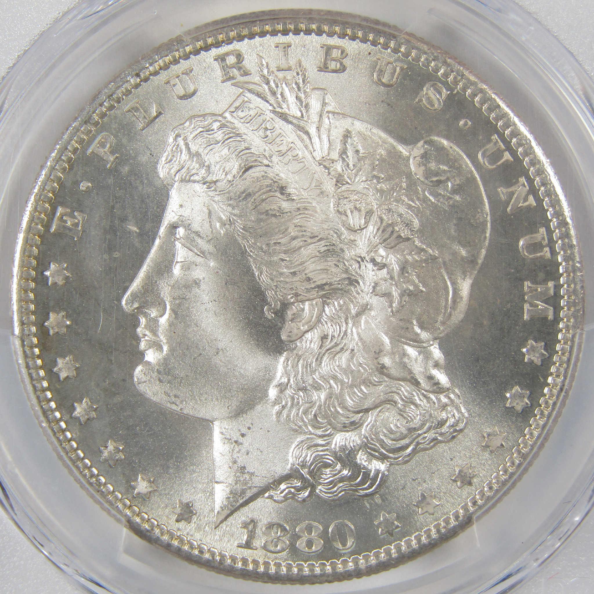1880 S Morgan Silver Dollar MS 65+ PCGS Uncirculated $1 Coin - Morgan coin - Morgan silver dollar - Morgan silver dollar for sale - Profile Coins & Collectibles