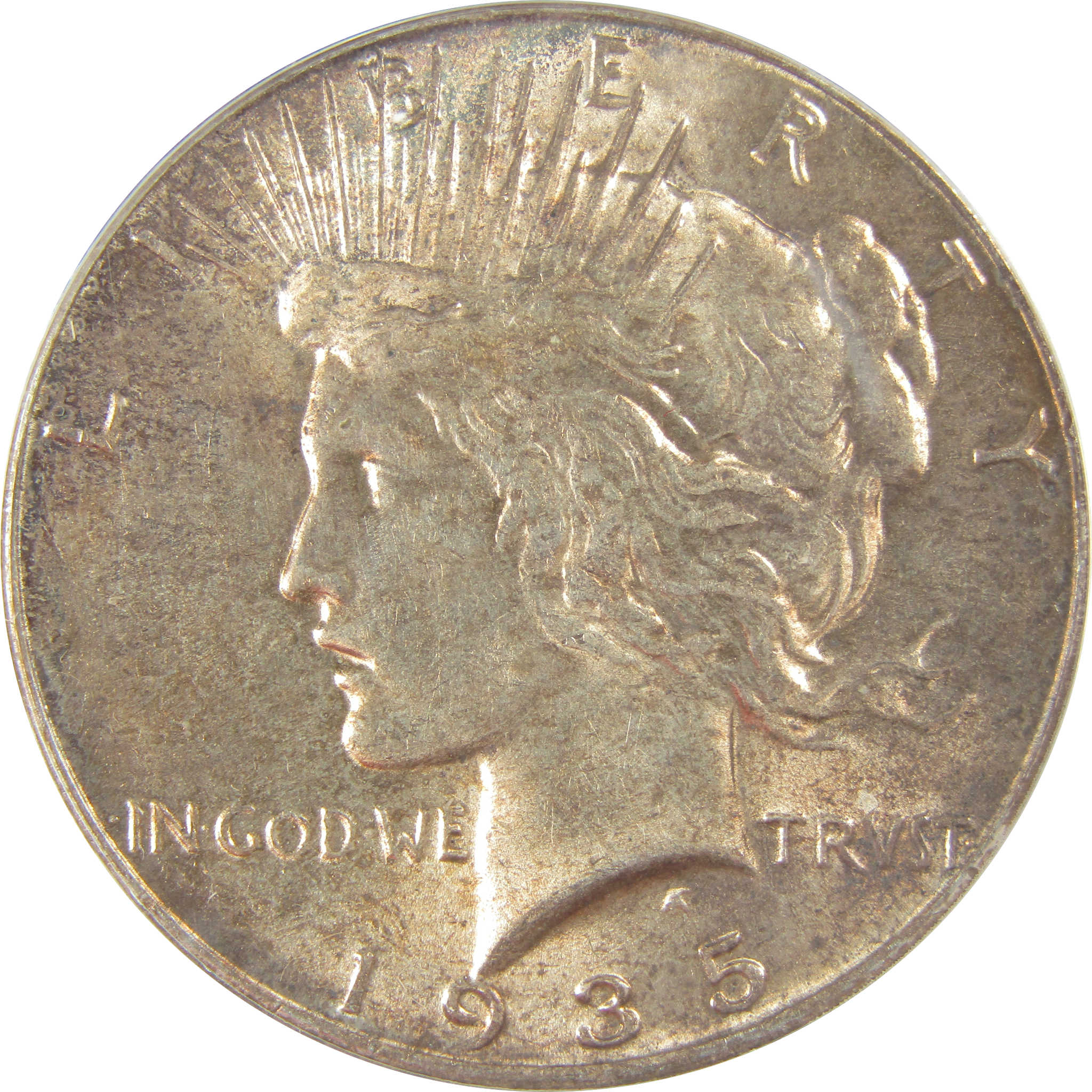 1935 Peace Dollar MS 62 ANACS Silver Uncirculated $1 Coin SKU:I20907