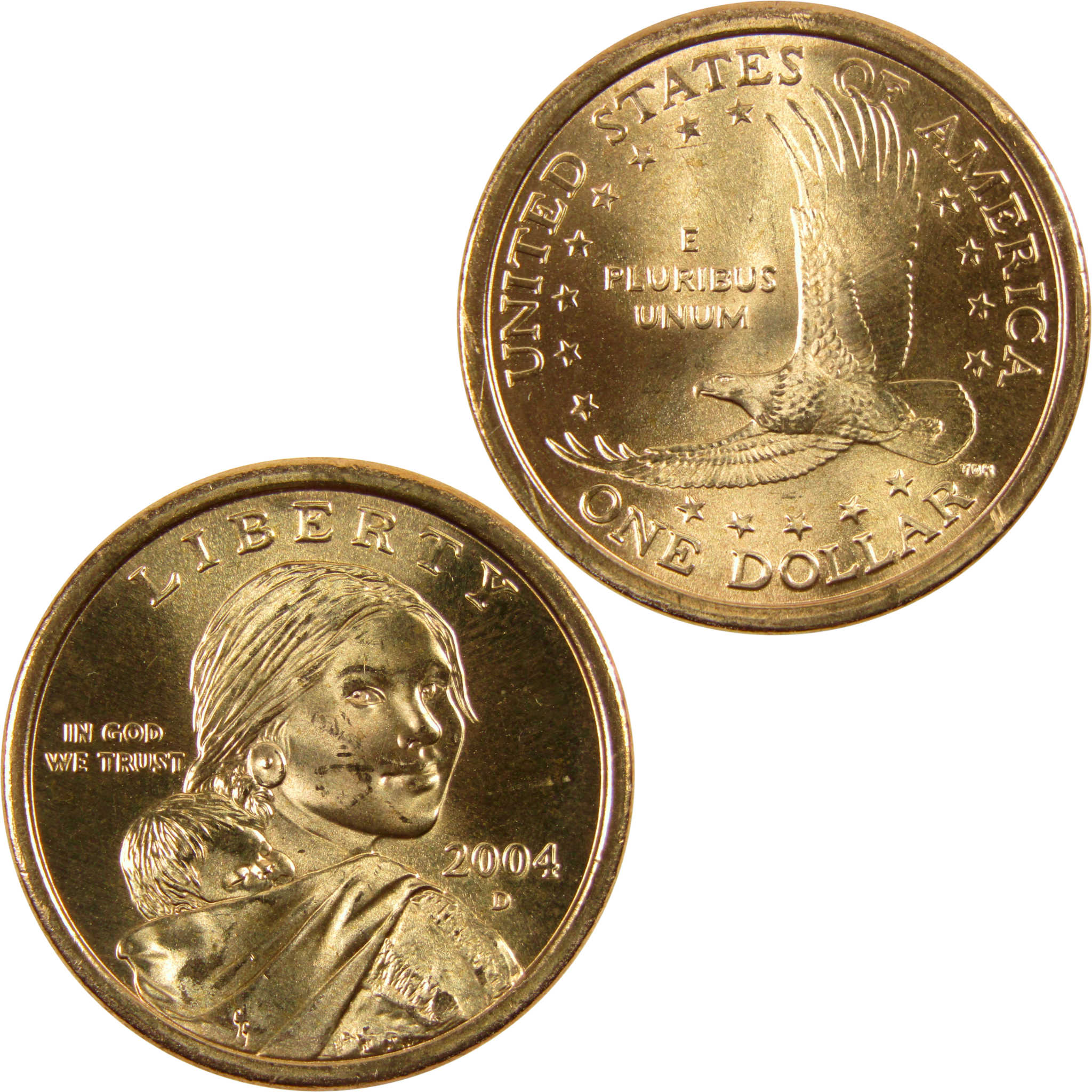 2004 D Sacagawea Native American Dollar BU Uncirculated $1 Coin