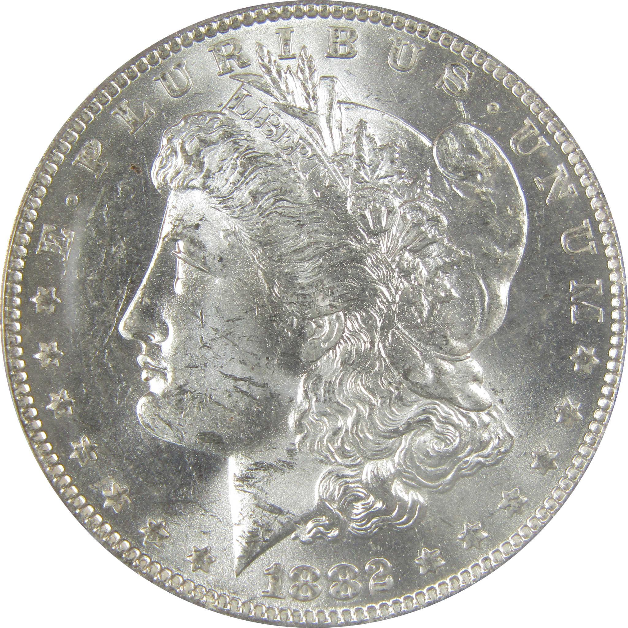 1882 O/S VAM-4 Recessed Top 100 Morgan Dollar MS 62 ANACS SKU:I21956 - Morgan coin - Morgan silver dollar - Morgan silver dollar for sale - Profile Coins & Collectibles