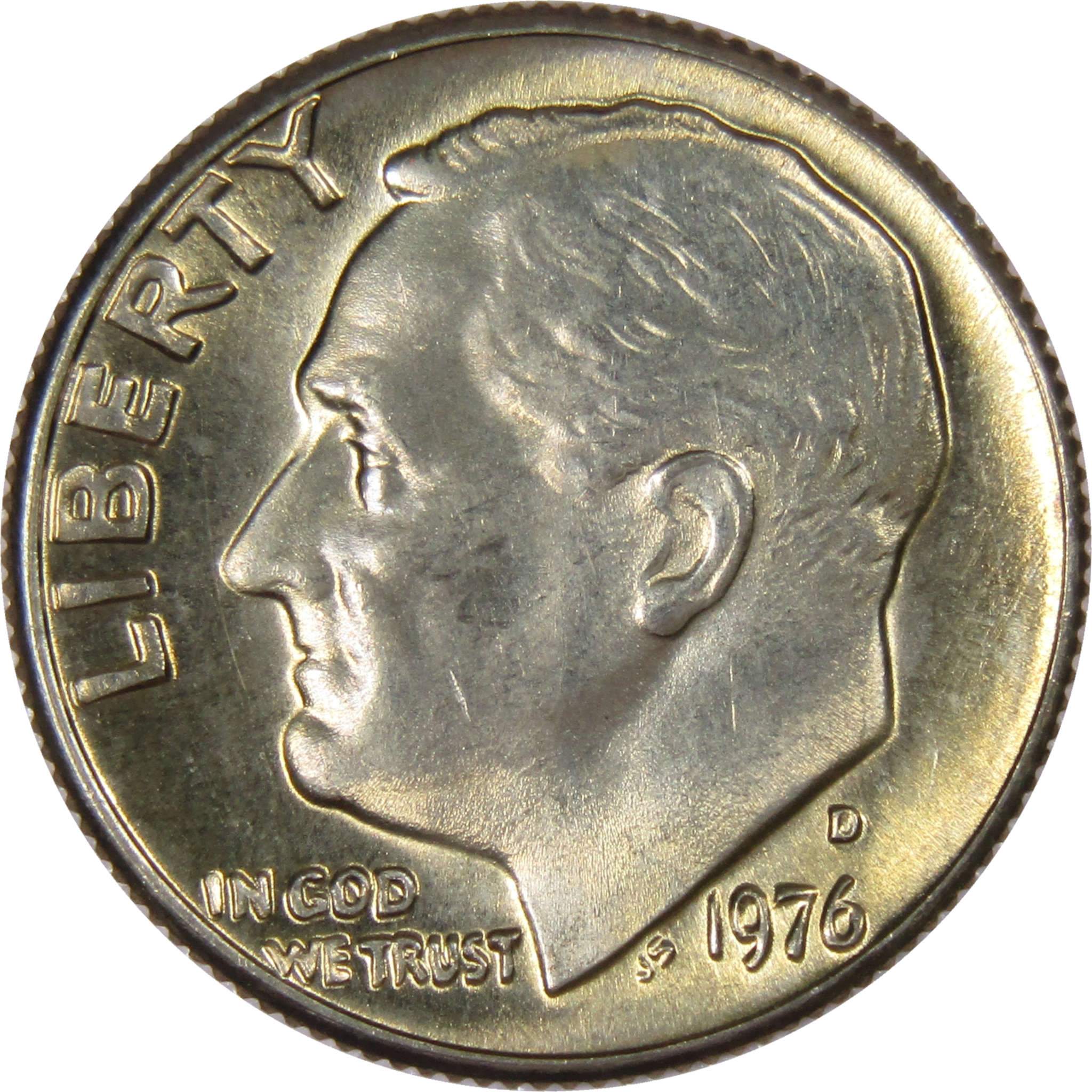 1976 D Roosevelt Dime Clad Uncirculated Mint State 10c Coin